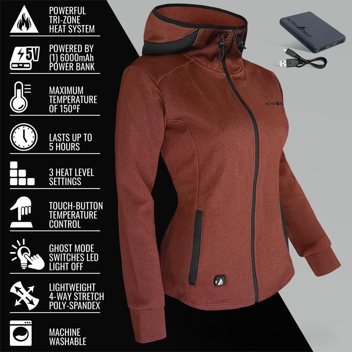 Heatrea 5V Women's Slim Fit Battery Heated Hoodie