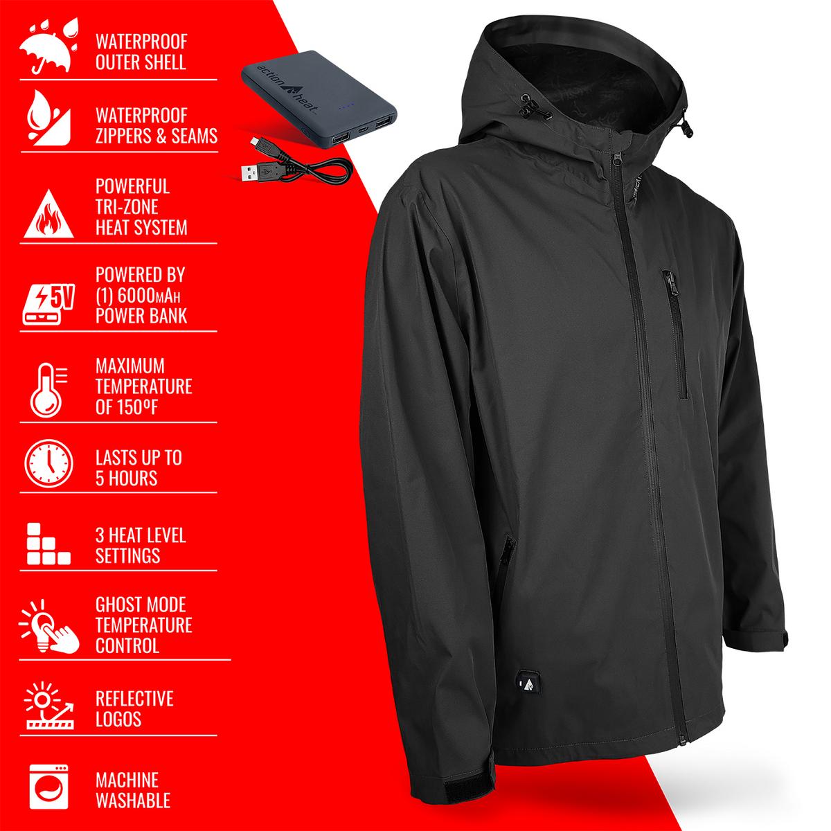 Heatrea 5V Men's Waterproof Heated Rain Jacket