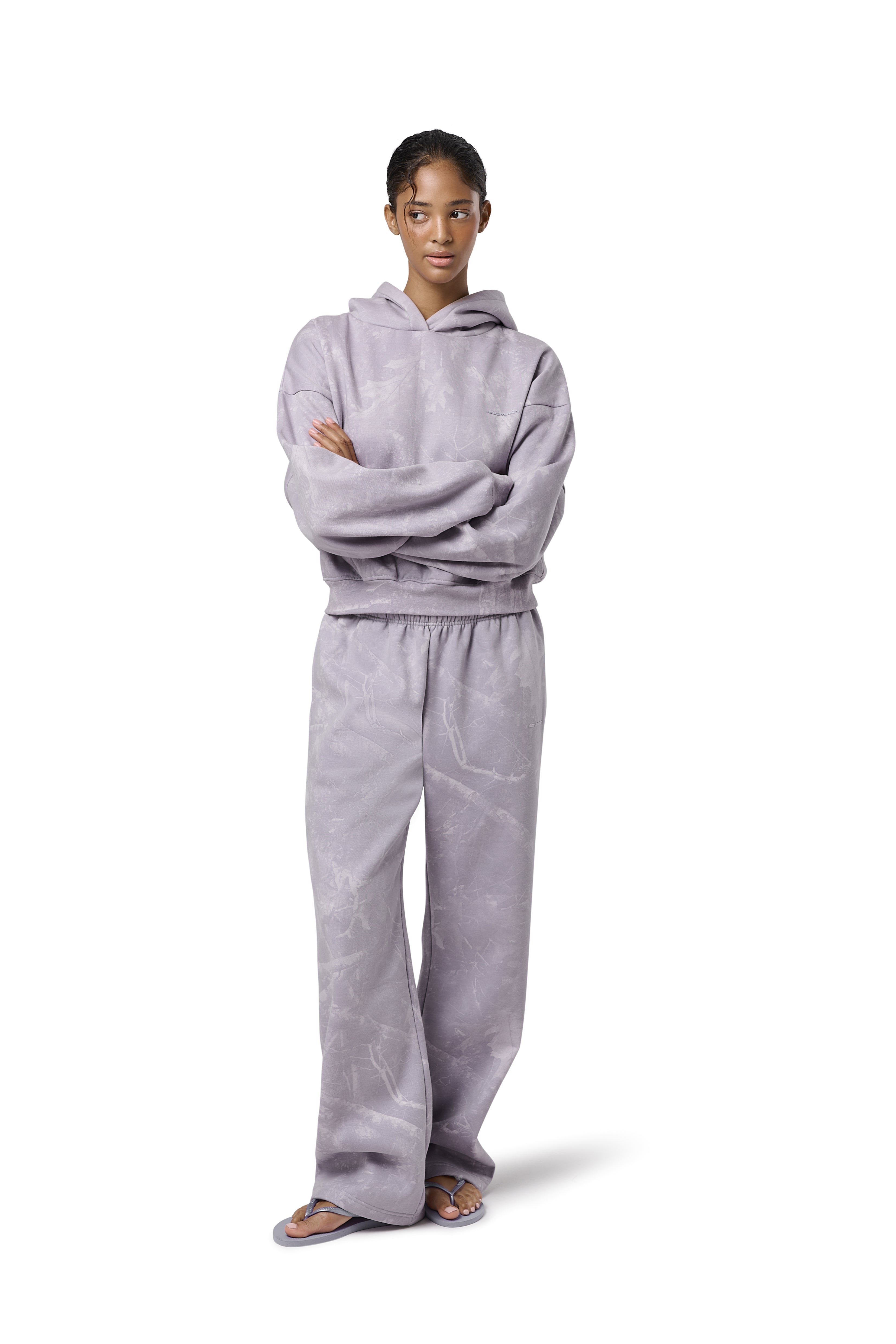 Ranch Wide Leg Sweatpants in Lilac Camo - image 6