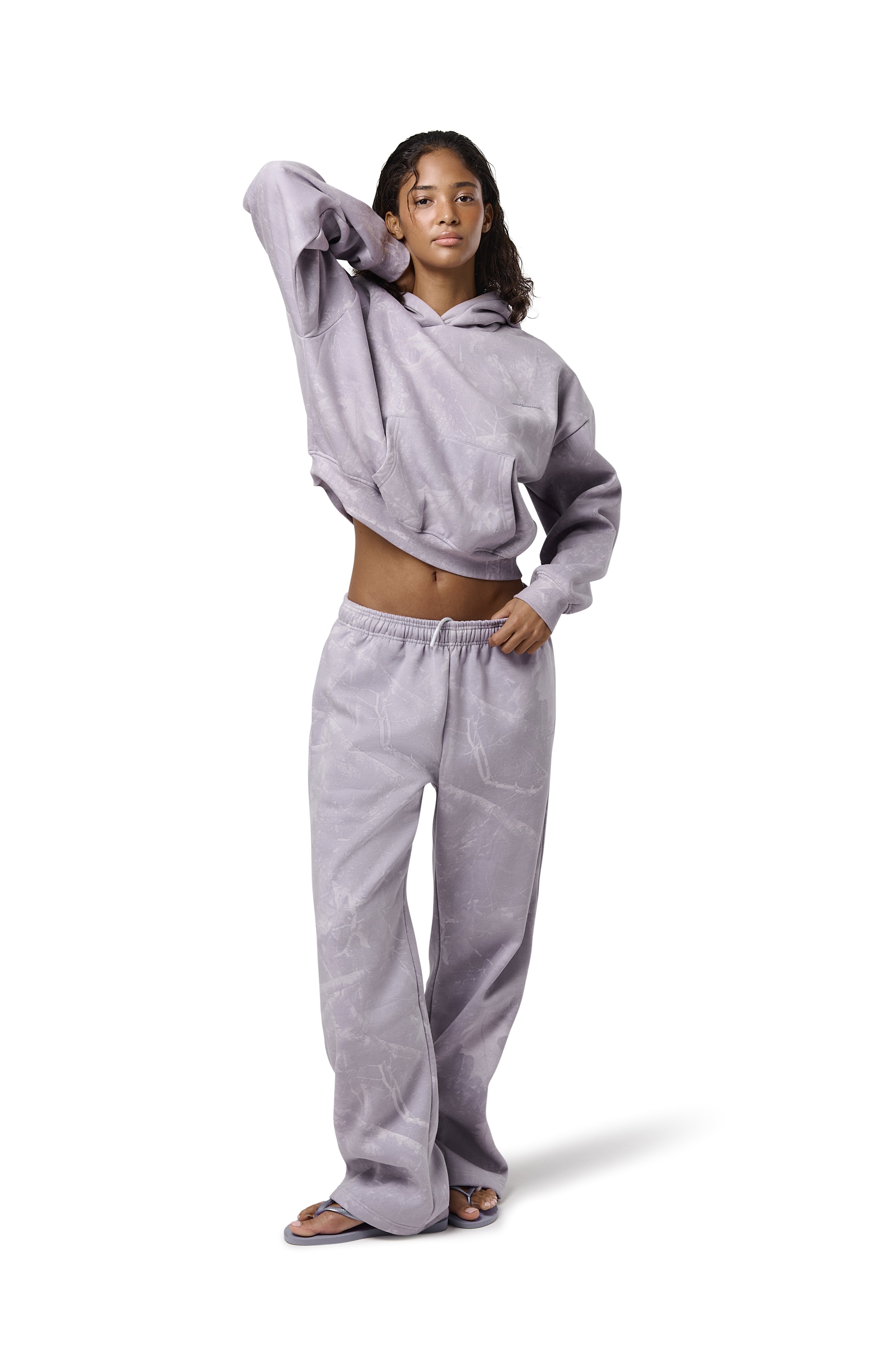 Ranch Wide Leg Sweatpants in Lilac Camo - image 2