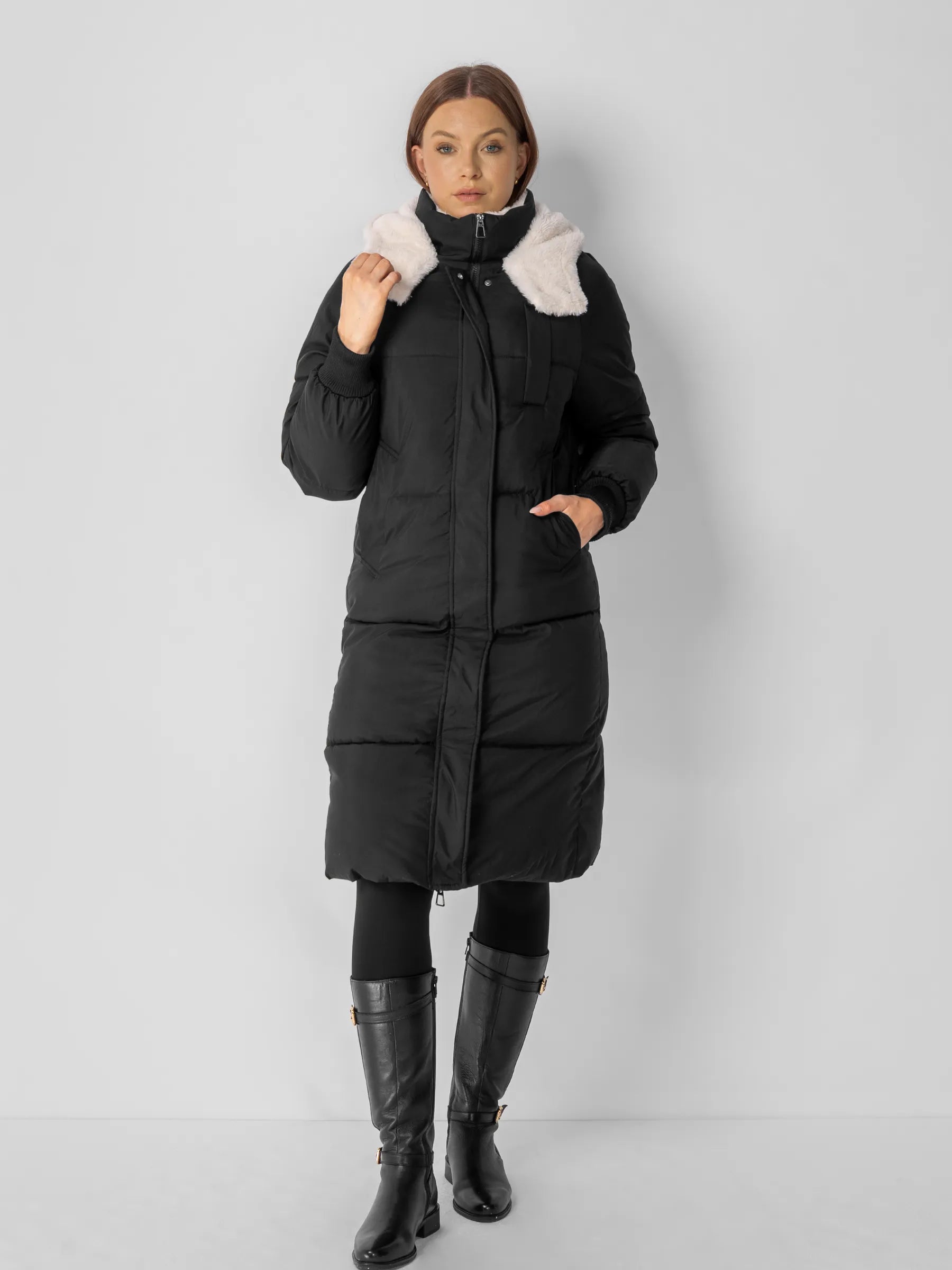 Faux Fur Lined Classic Long Puffer - product image 10