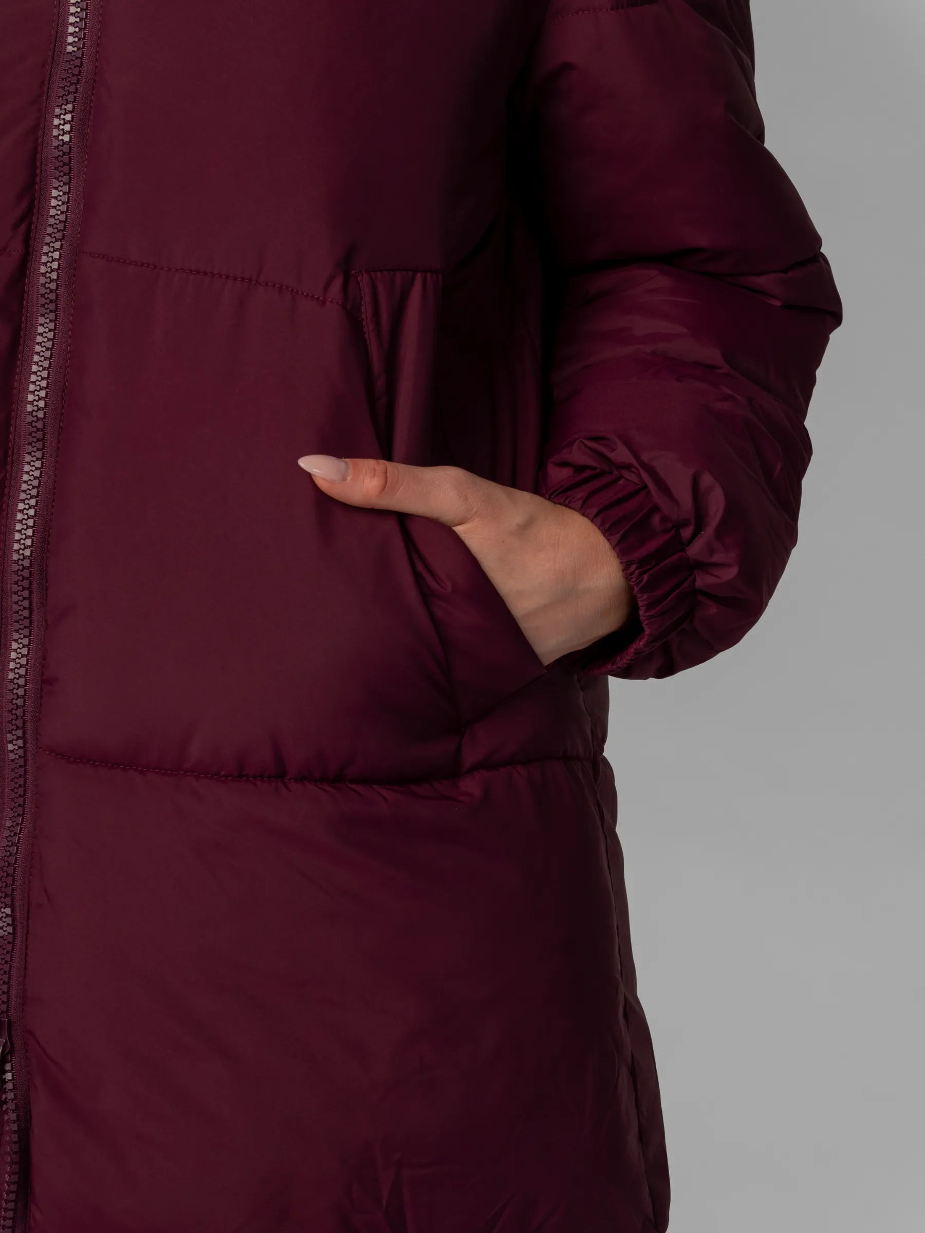 Faux Fur Collar Long Puffer Jacket - product image 5