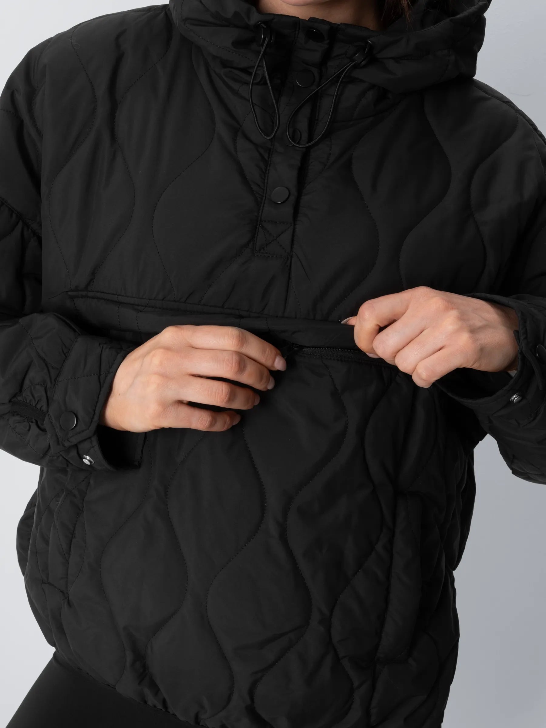 Kangaroo Pocket Packable Quilted Puffer Hoodie - product image 8
