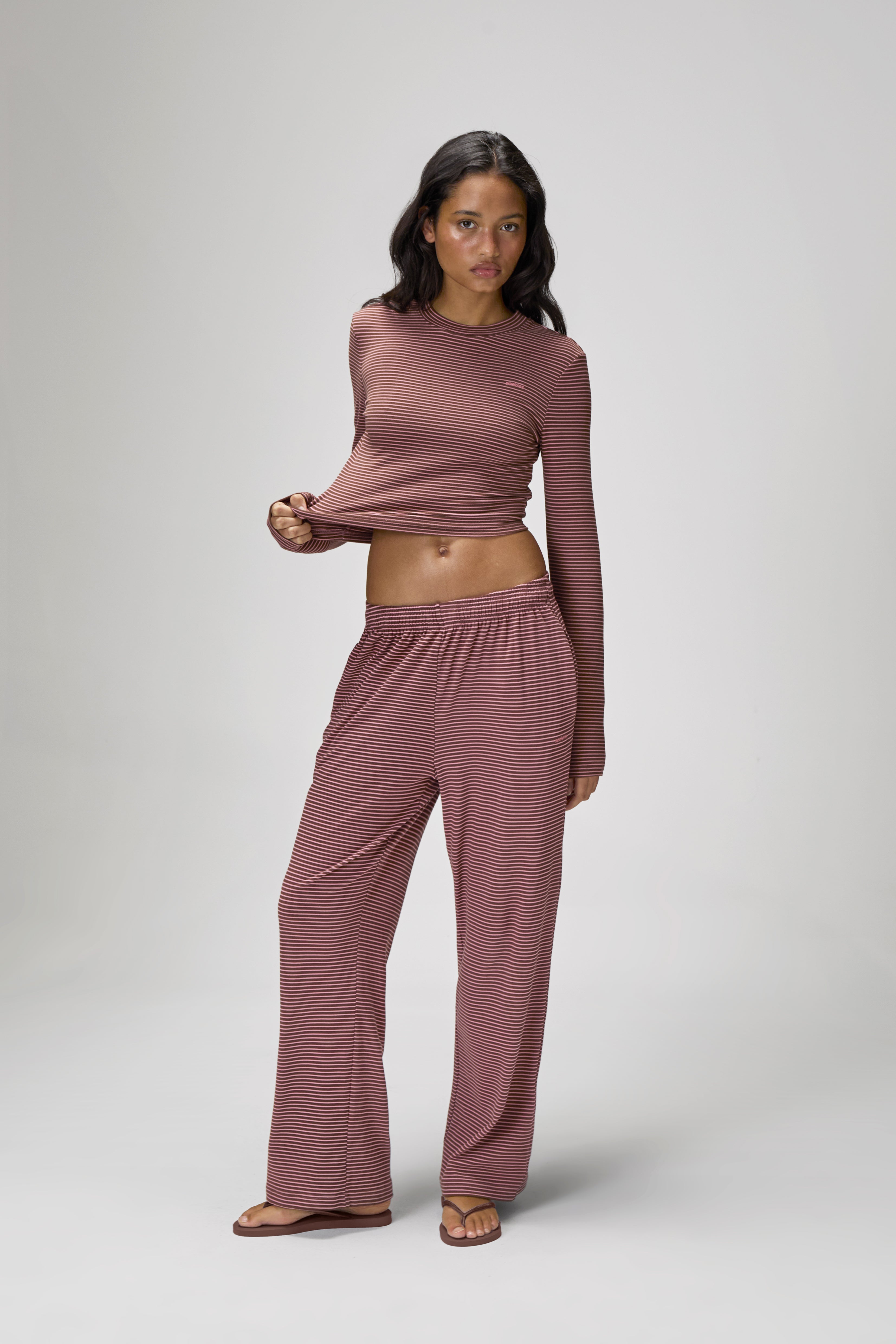 Wilbur Soft Wide Leg Pants in Brown - image 5