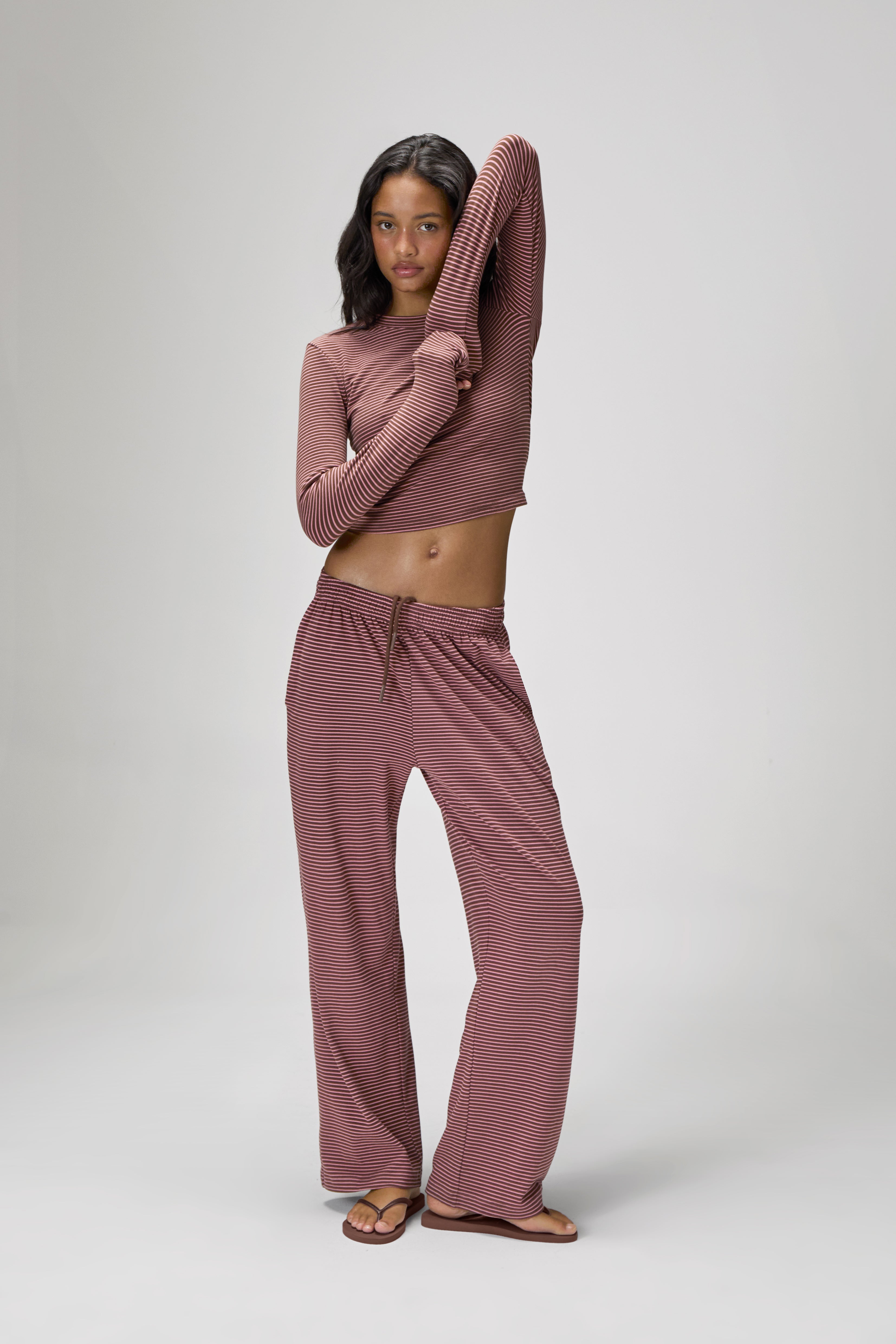 Wilbur Soft Wide Leg Pants in Brown - image 6