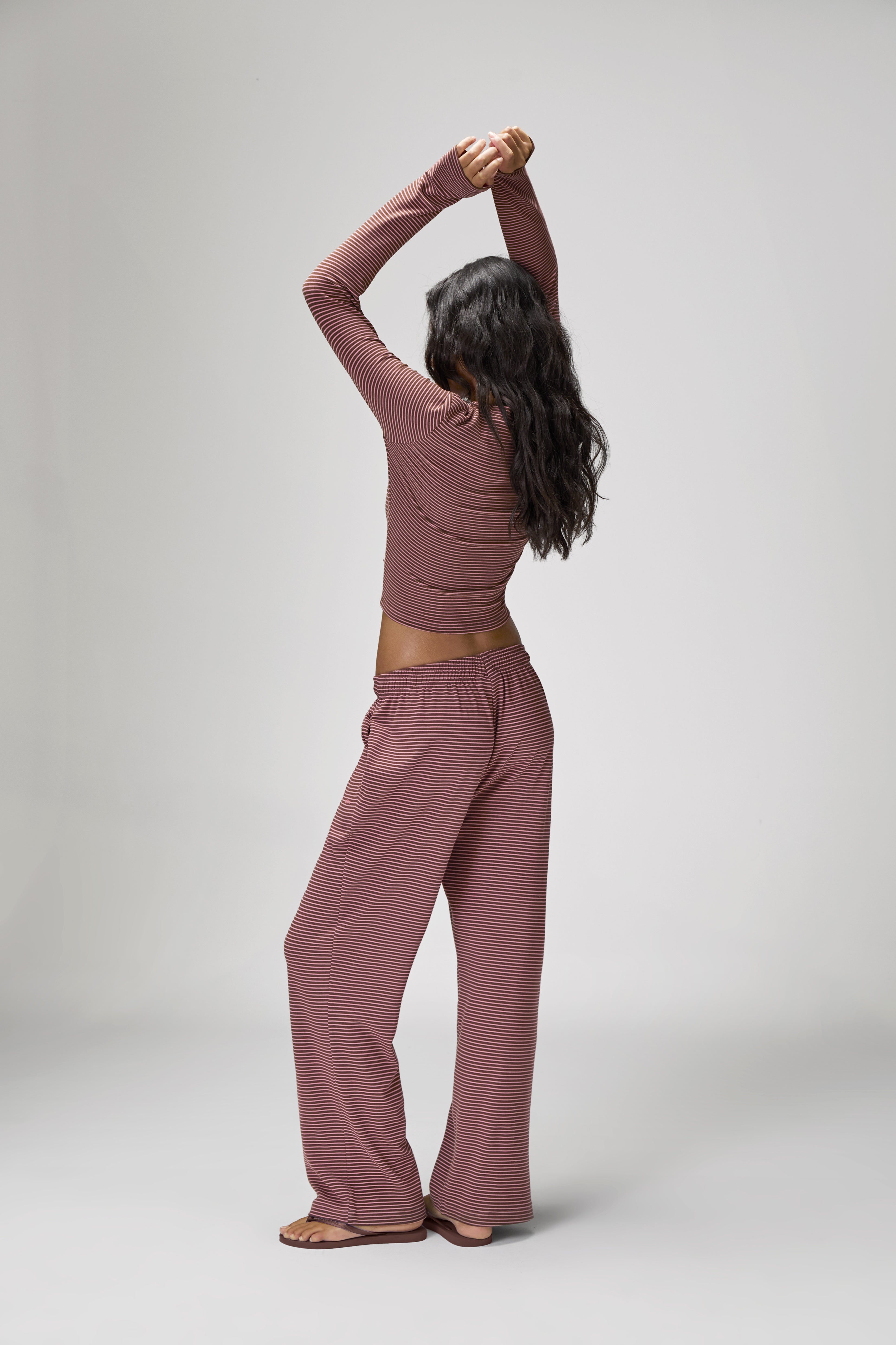 Wilbur Soft Wide Leg Pants in Brown - image 2