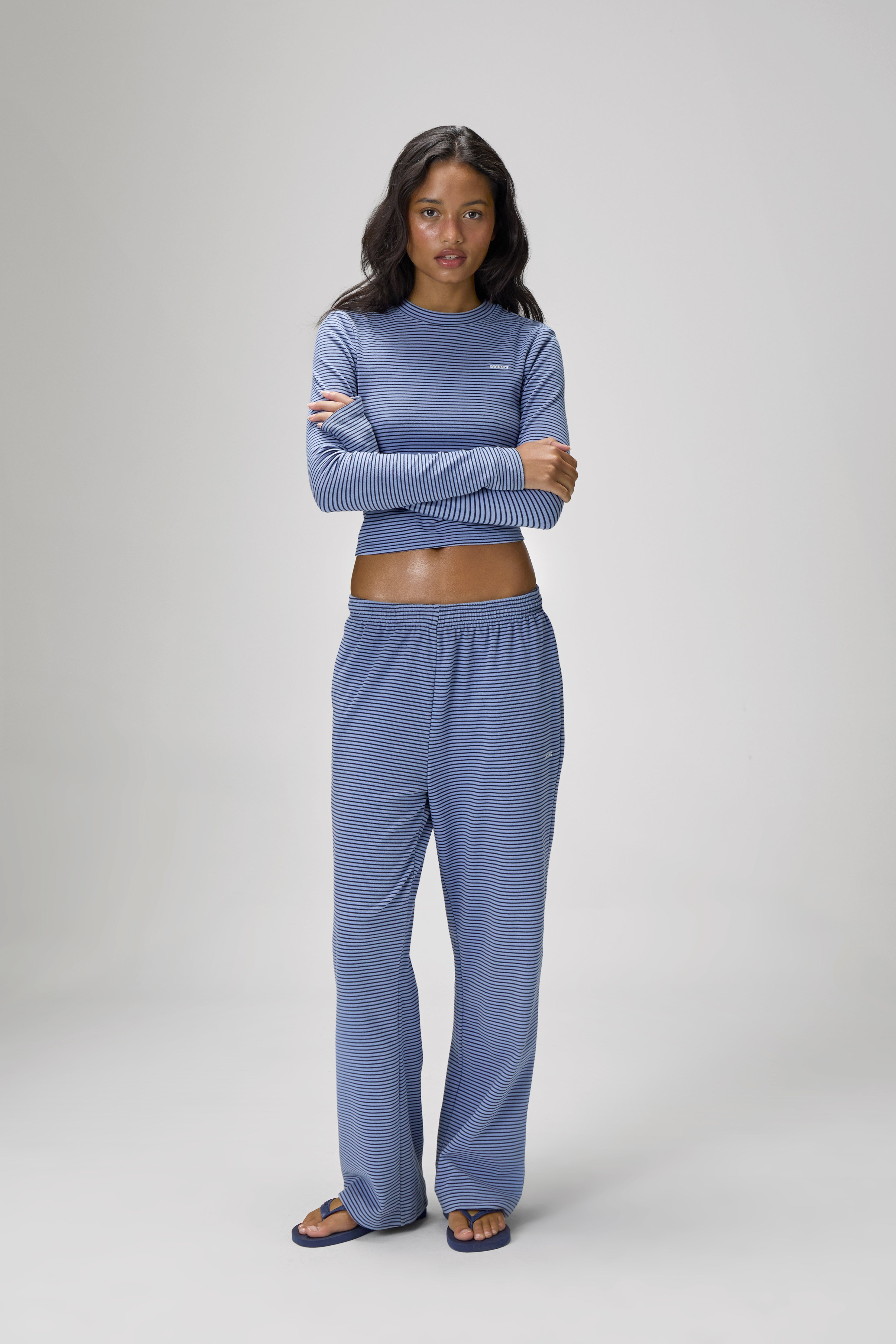 Wilbur Soft Wide Leg Pants in Blue - image 3