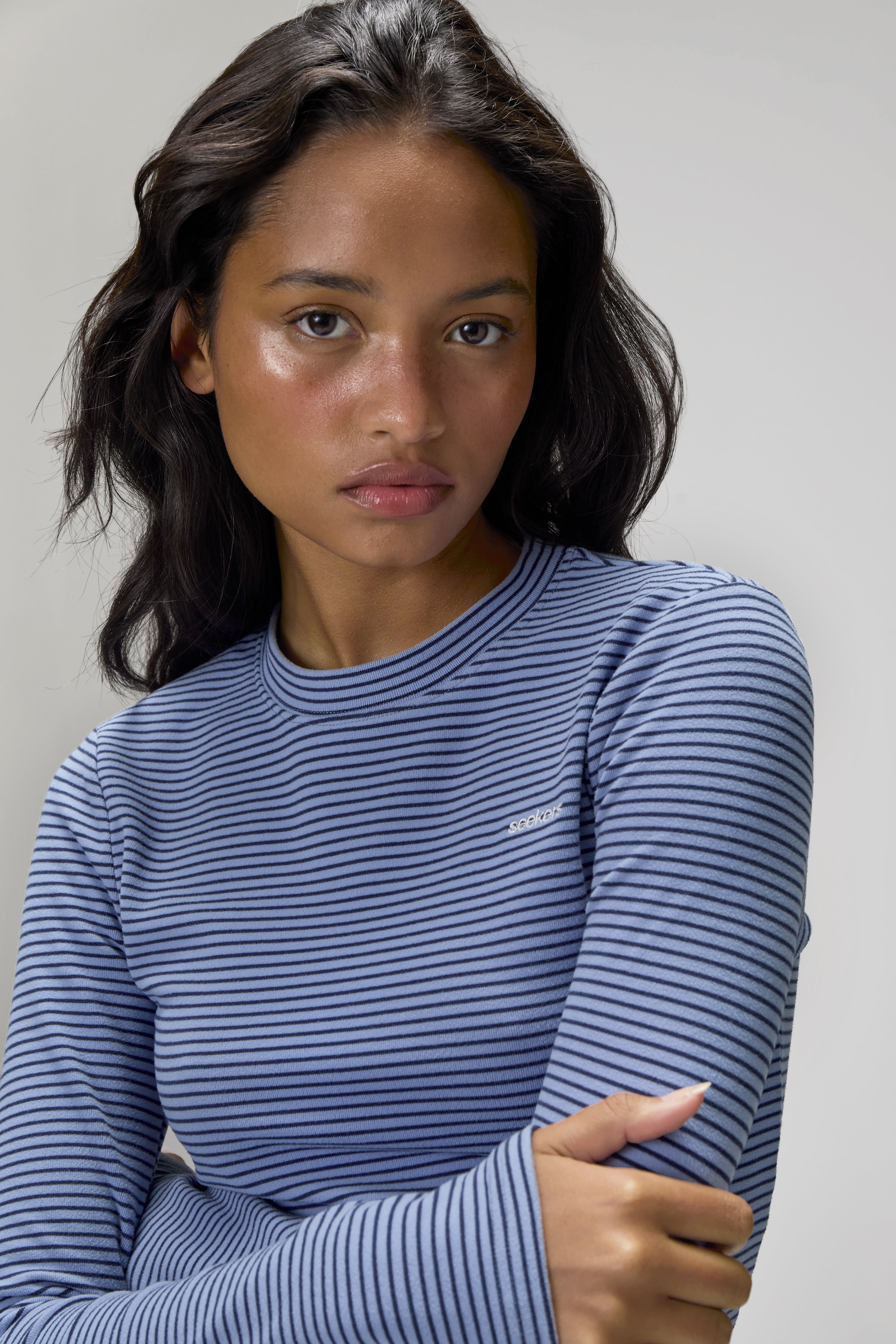 Wilbur Soft Longsleeve Top in Blue - image 2
