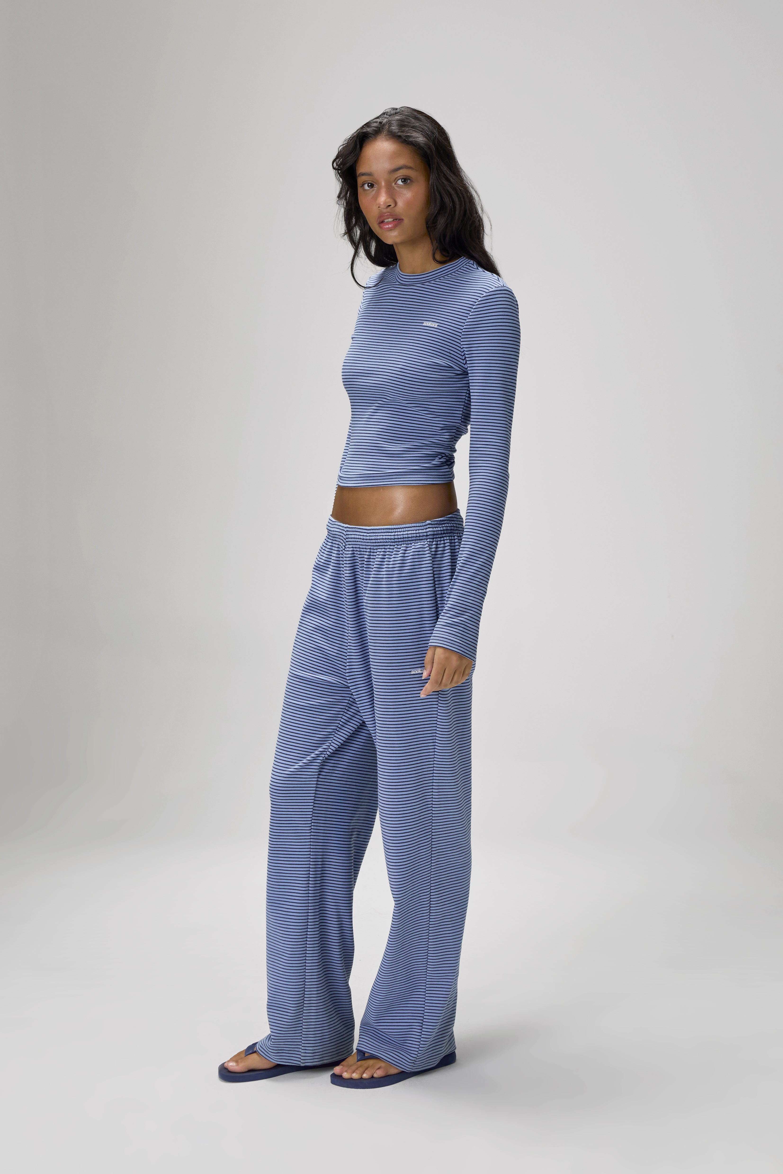 Wilbur Soft Wide Leg Pants in Blue - image 4