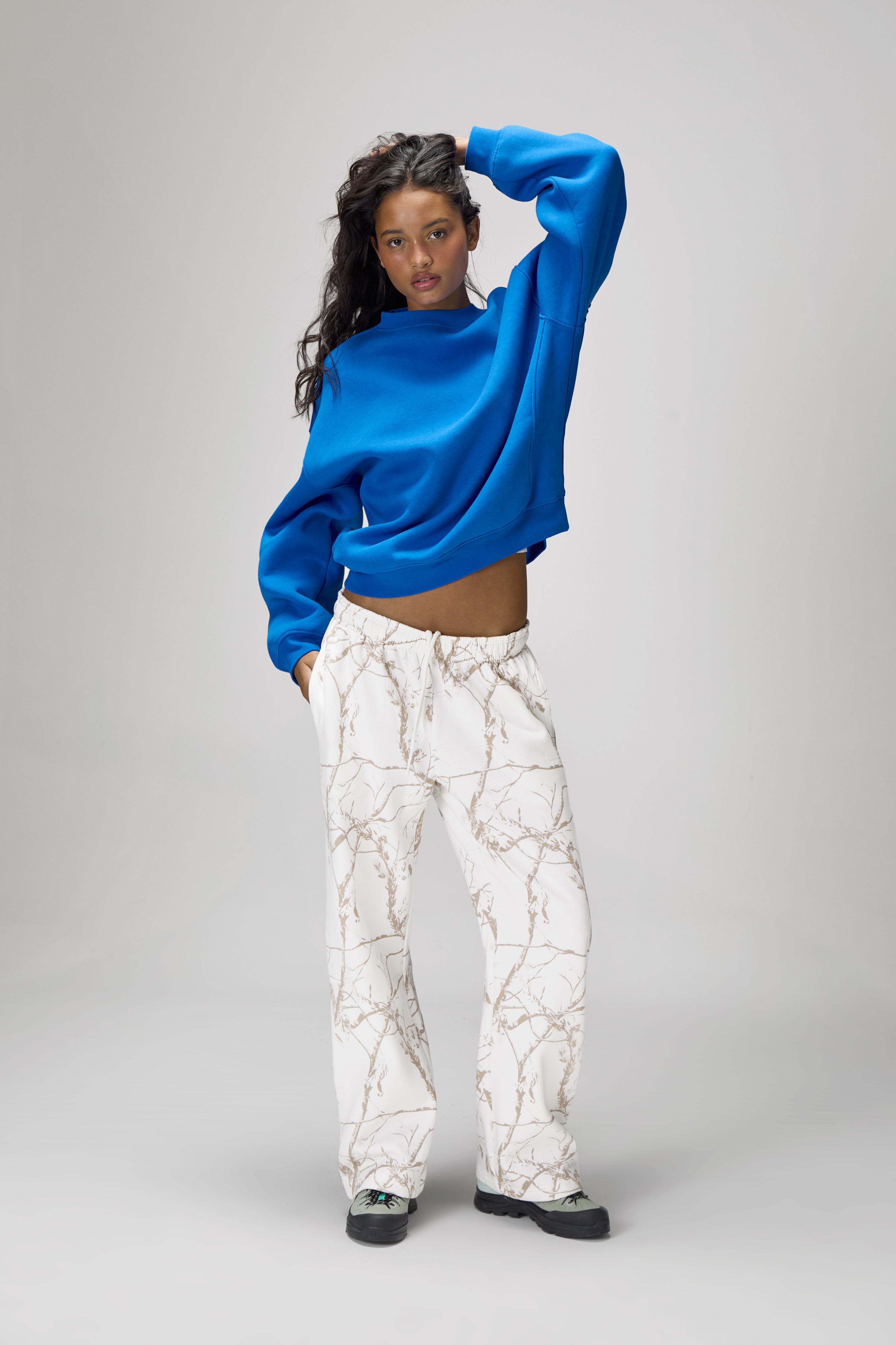 Ranch Wide Leg Sweatpants in Milk Camo - image 4