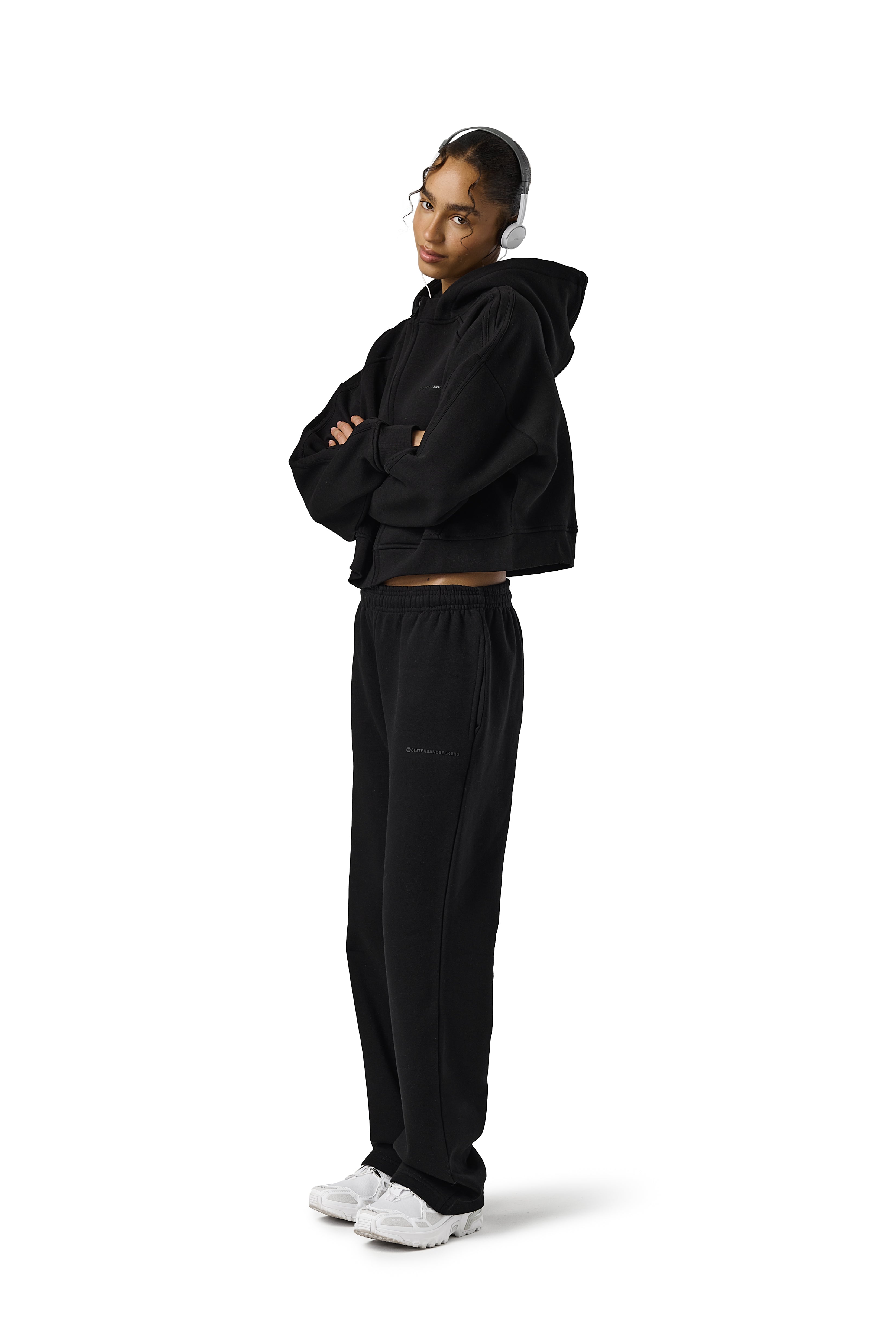 Trademark Wide Leg Sweatpants in Road Black - image 5