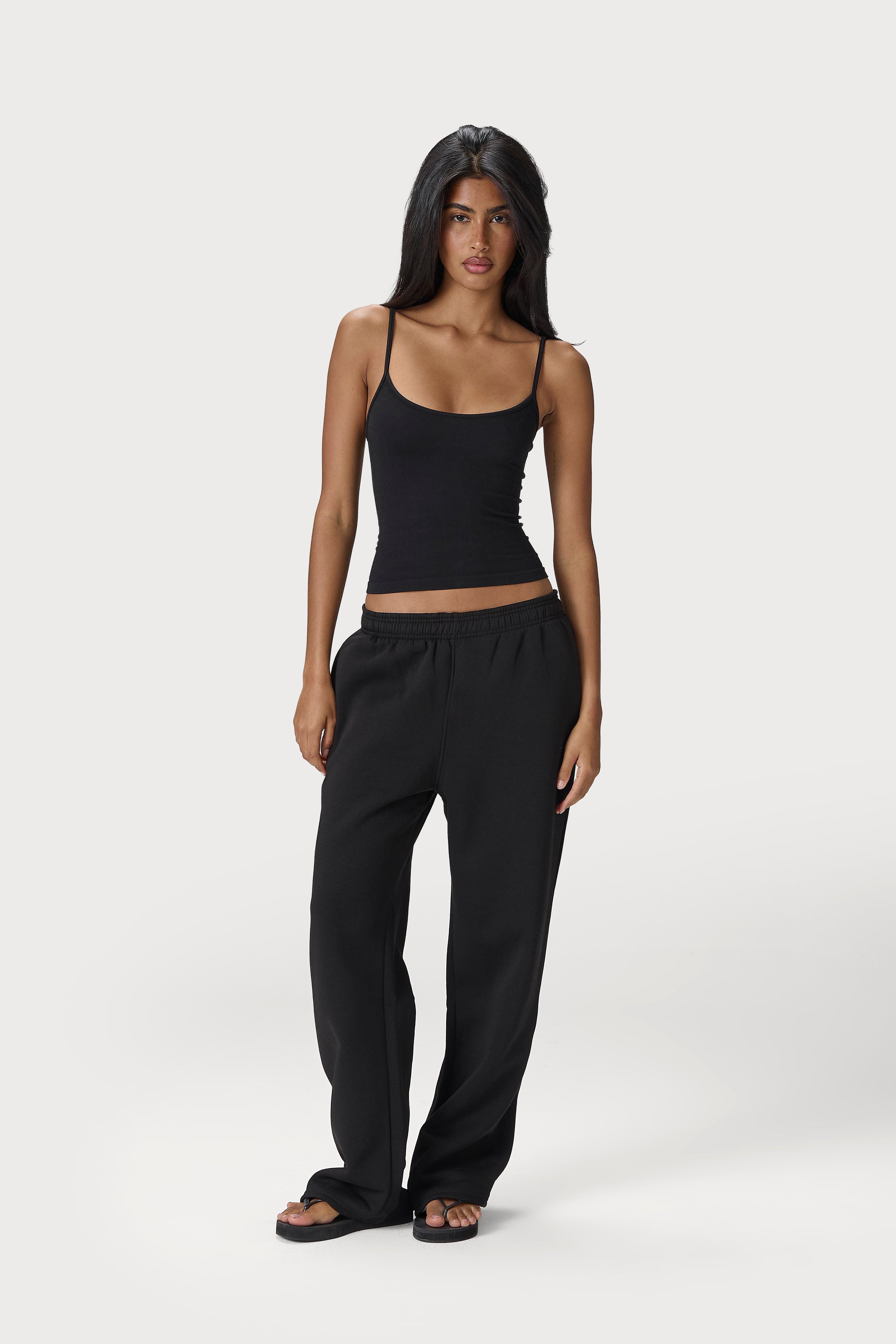 Classic Wide Leg Sweatpants in Washed Black - image 3
