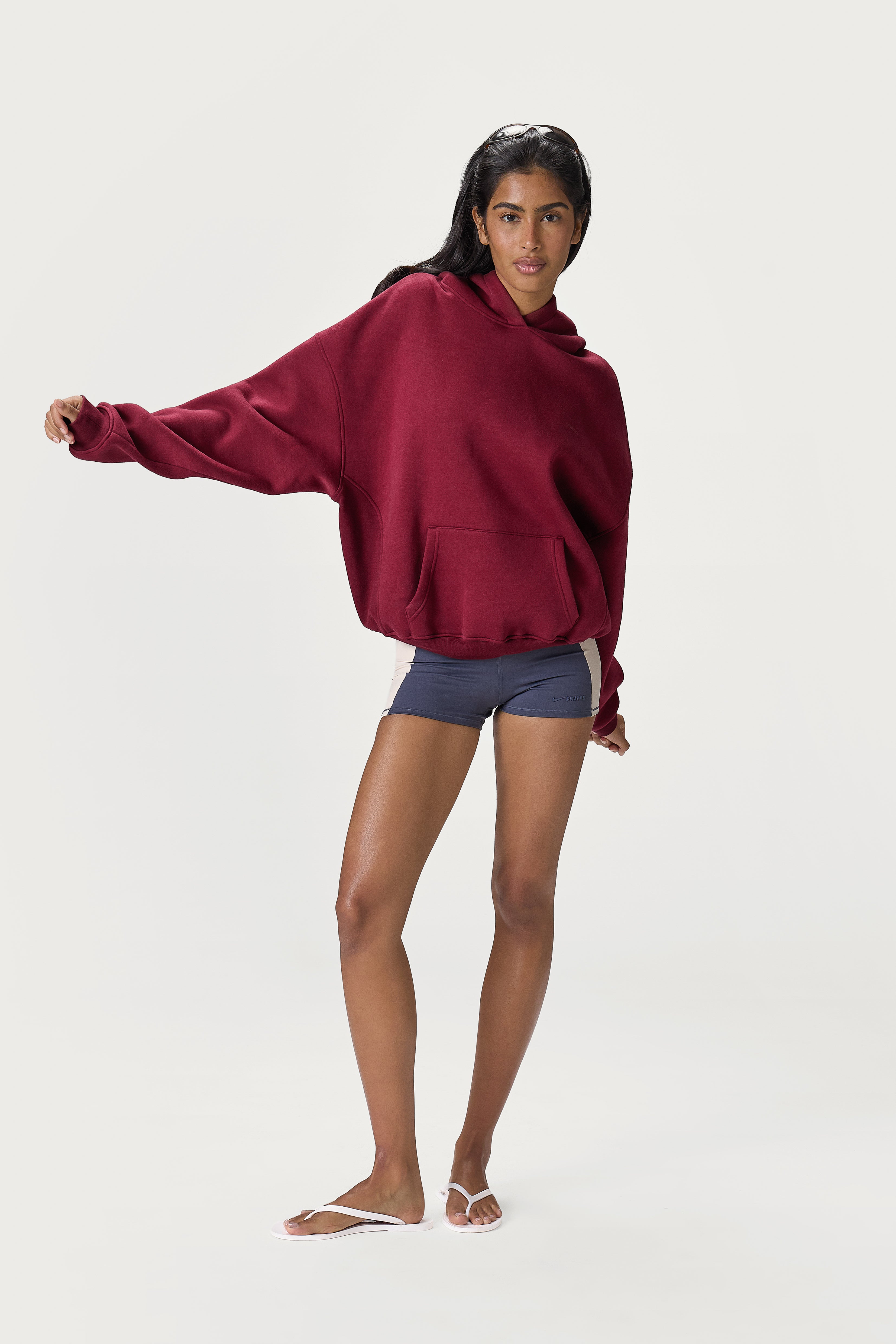 Petite Classic Hoodie in Burgundy - image 4