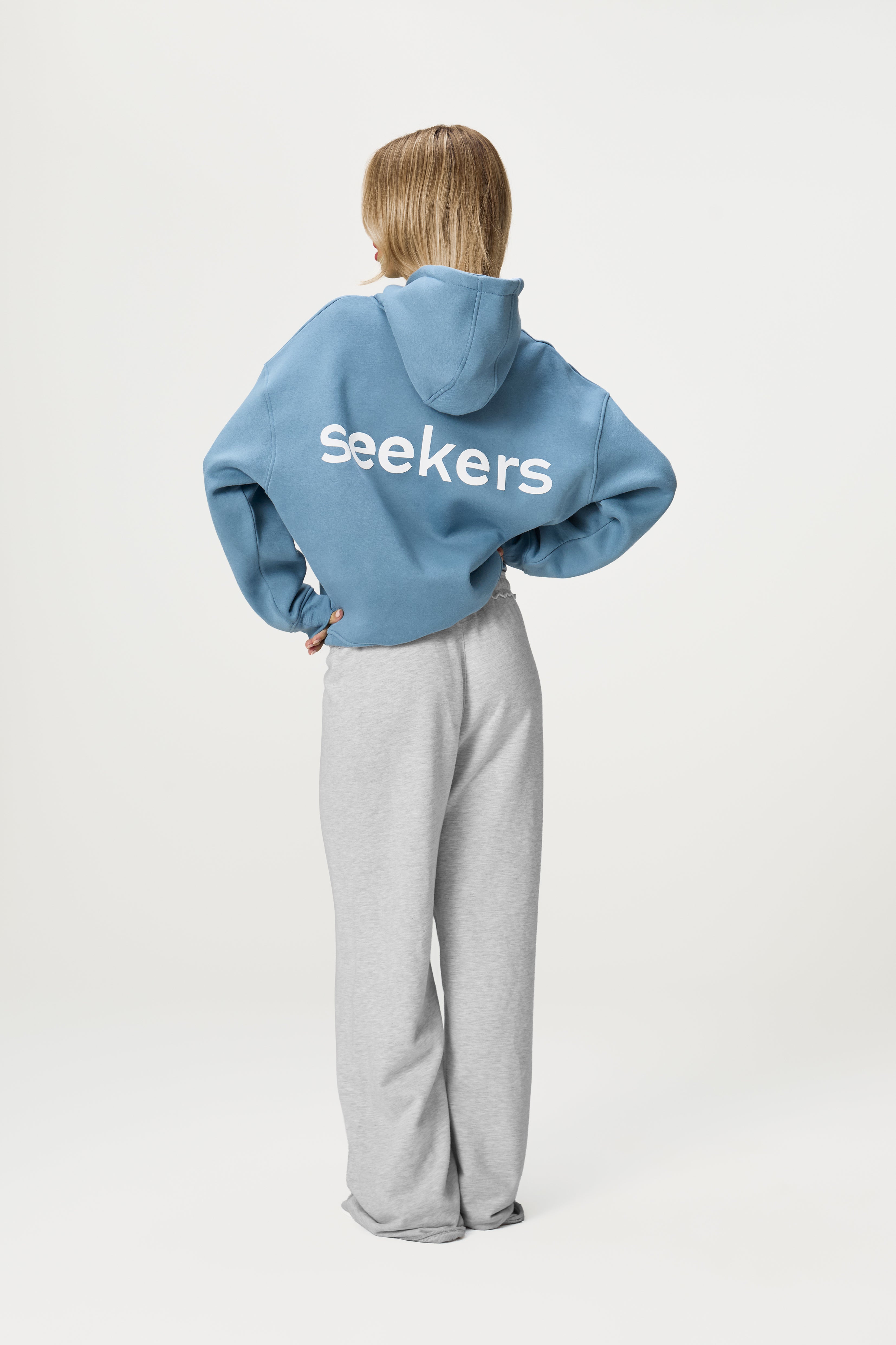 Brand Hoodie in Mid Blue - image 2