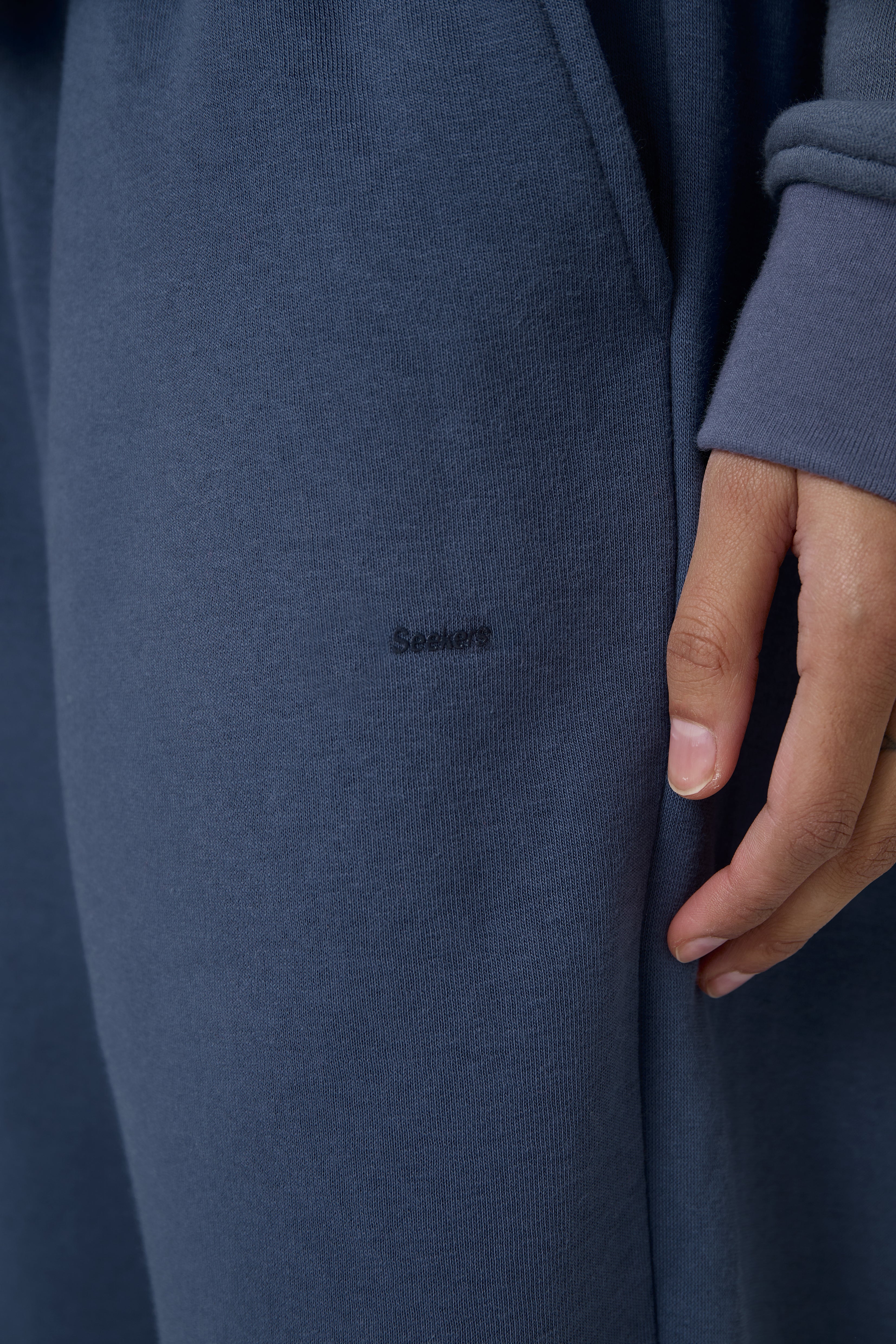 Classic Wide Leg Sweatpants in Vintage Blue - image 3