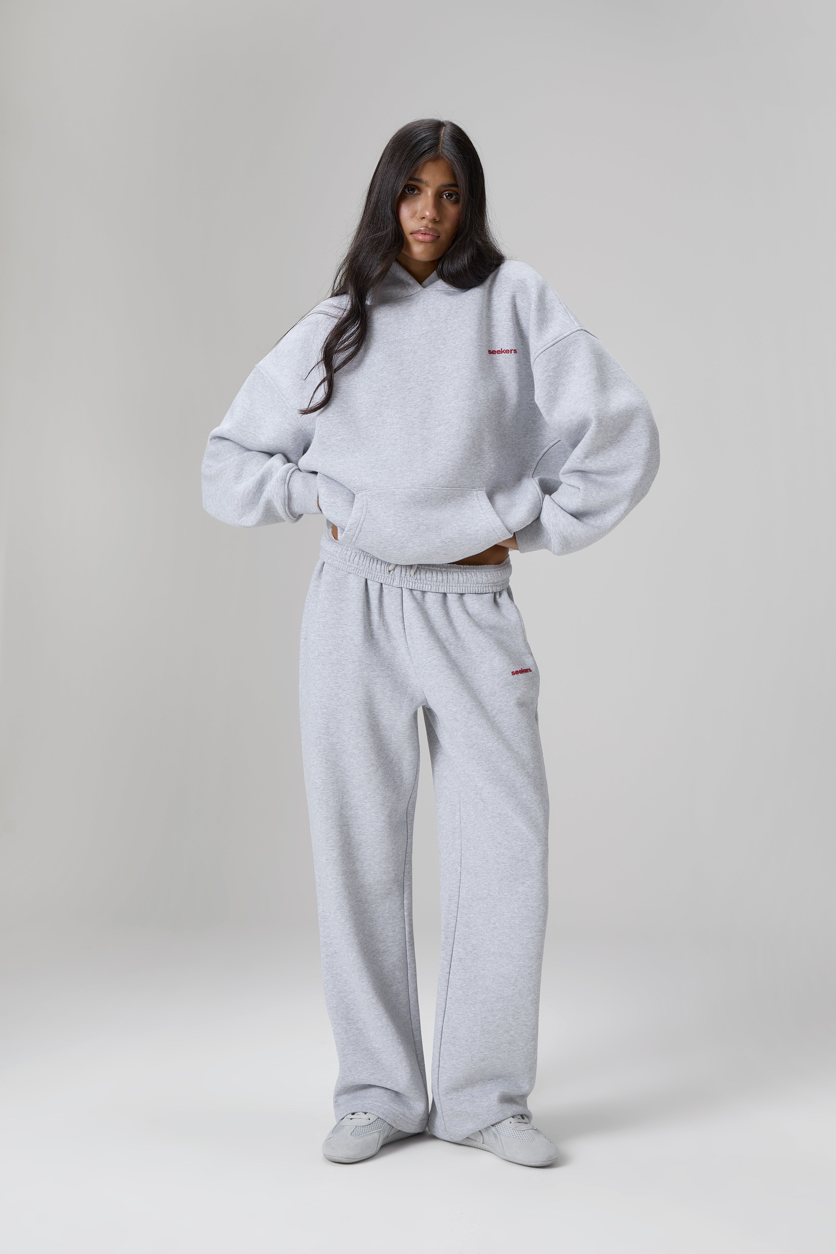 Classic Wide Leg Sweatpants in Grey Melange - image 5