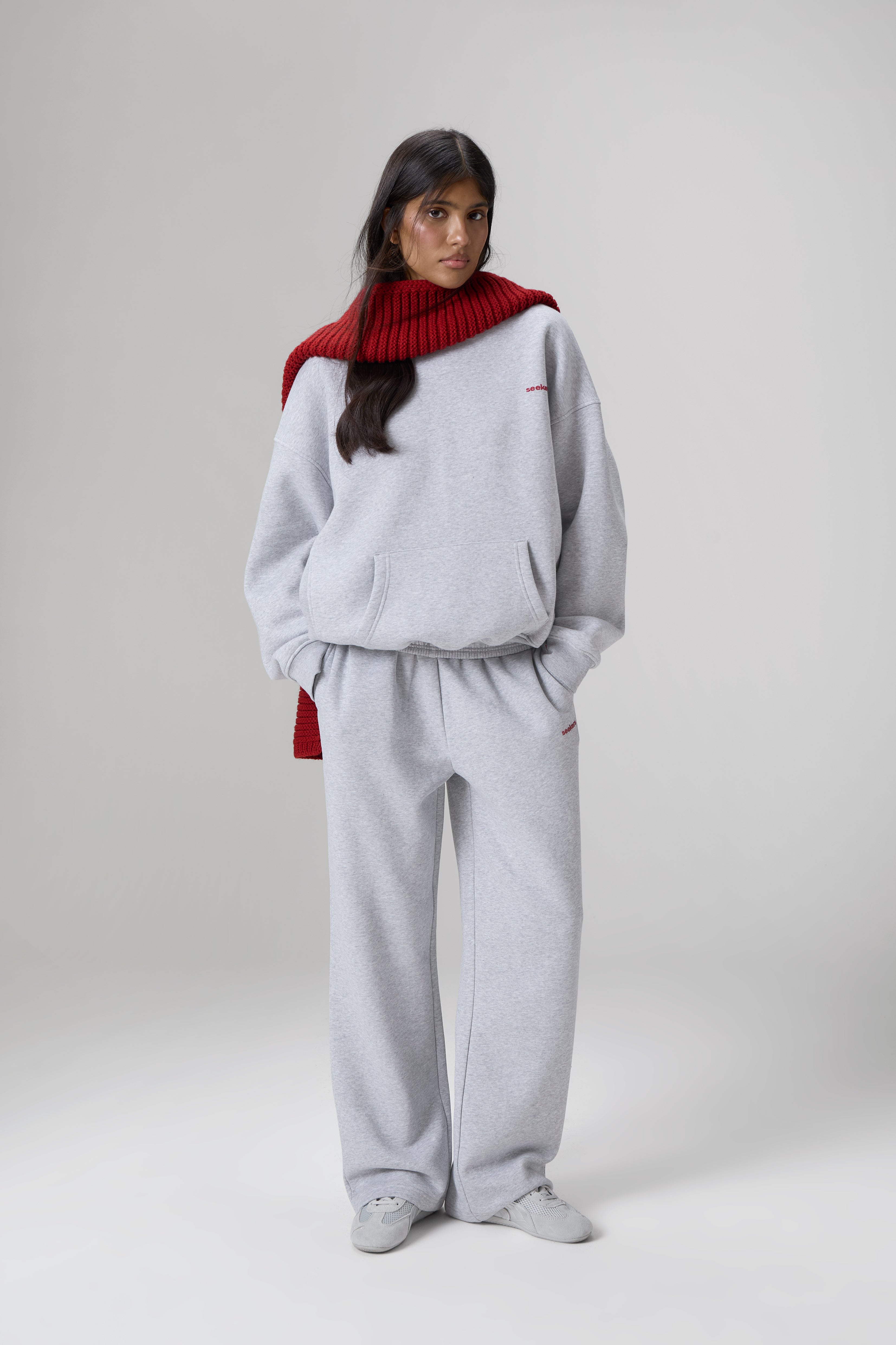 Brand Hoodie in Grey Melange - image 5