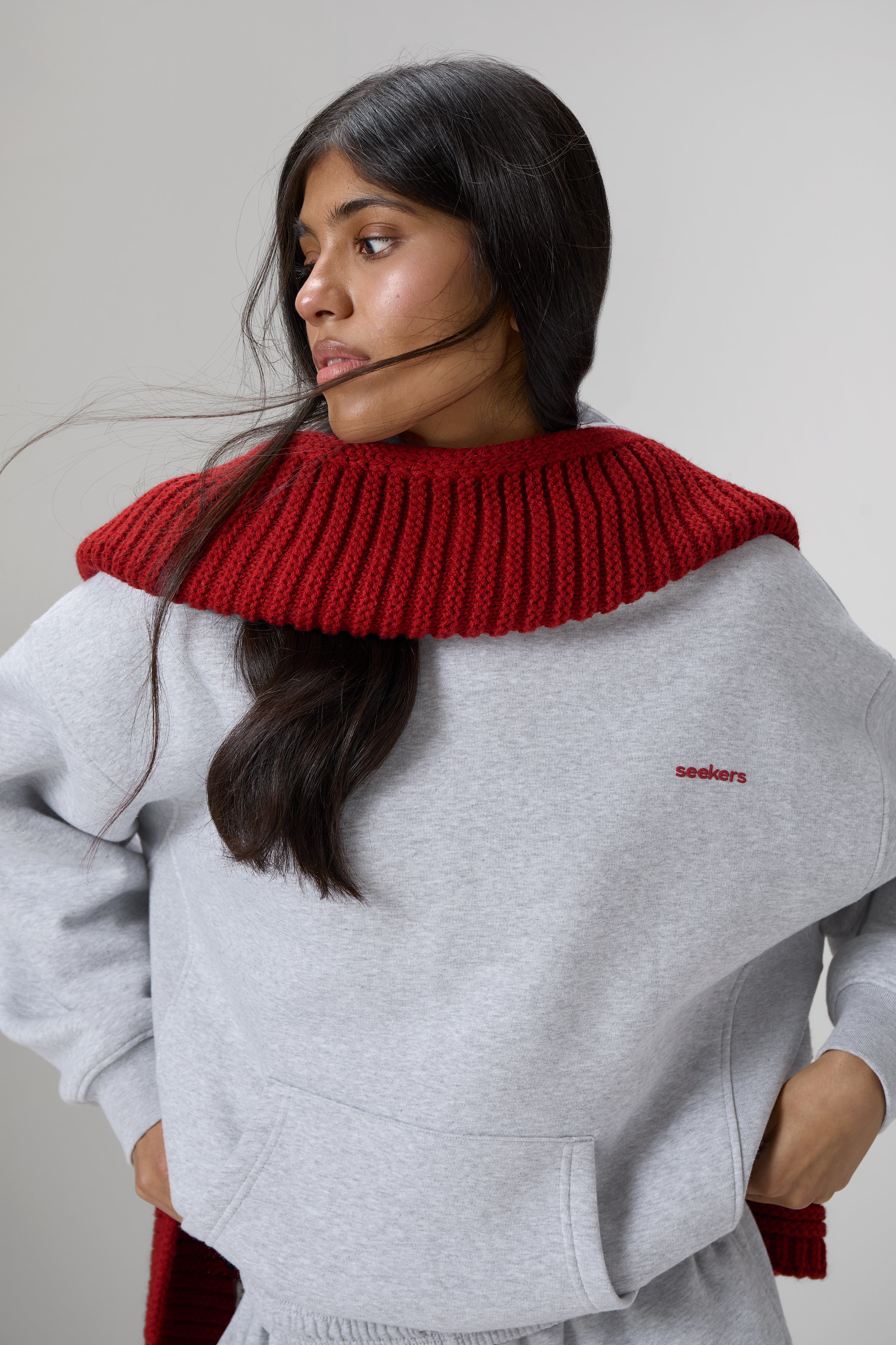 Brand Hoodie in Grey Melange - image 7
