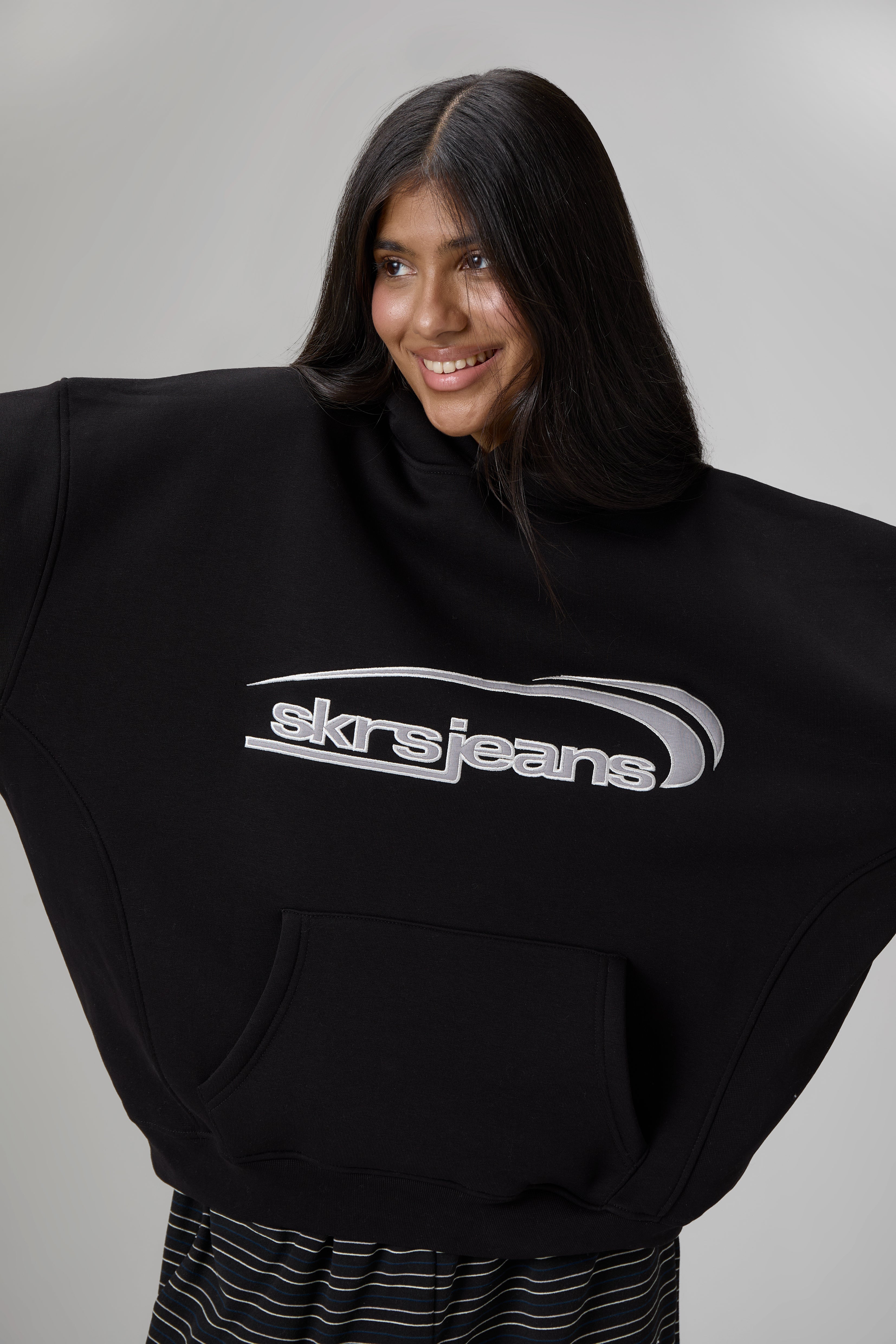 Staten Logo Hoodie in Black - image 4