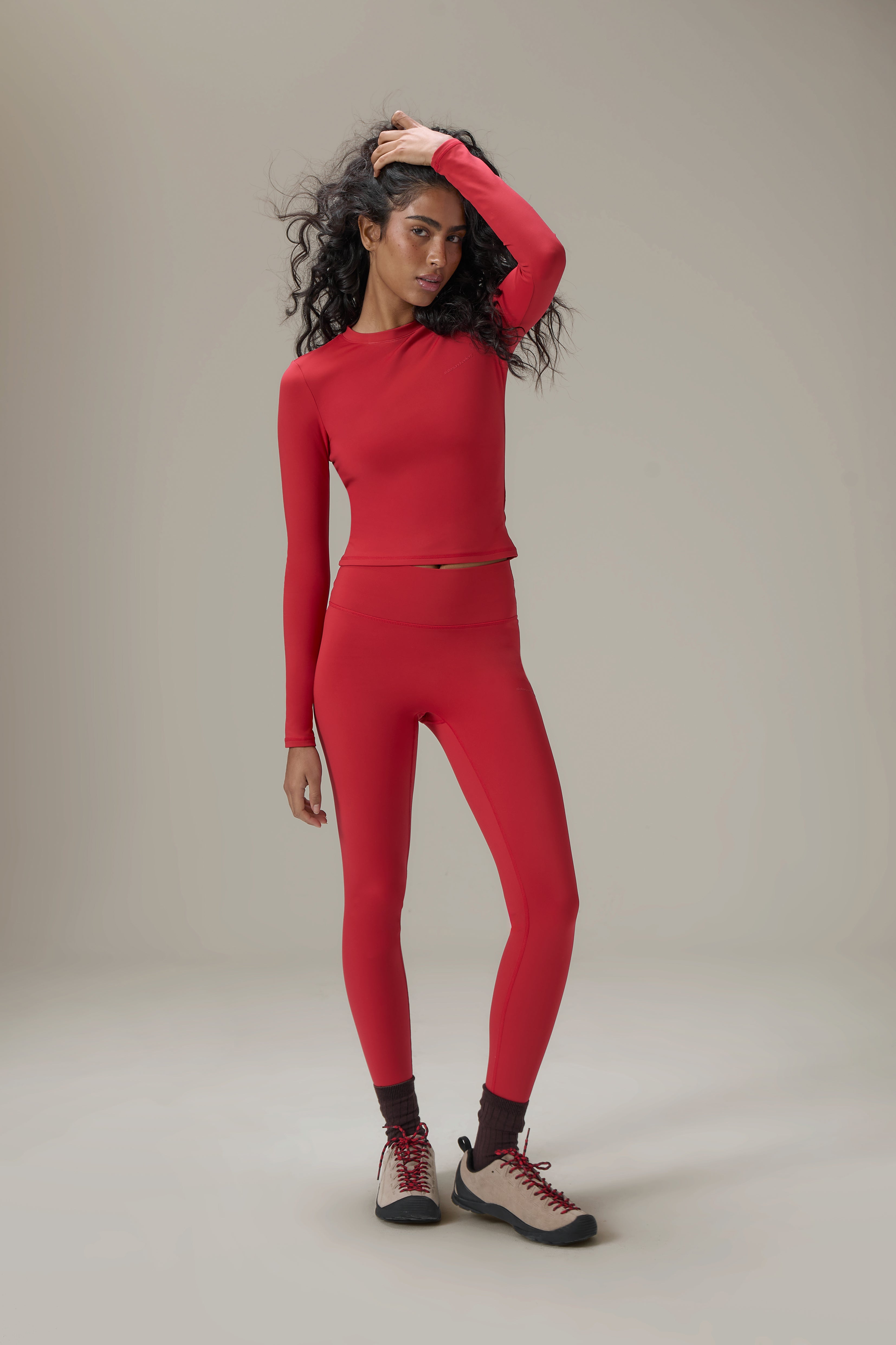 Soft Active Leggings in Red - image 2