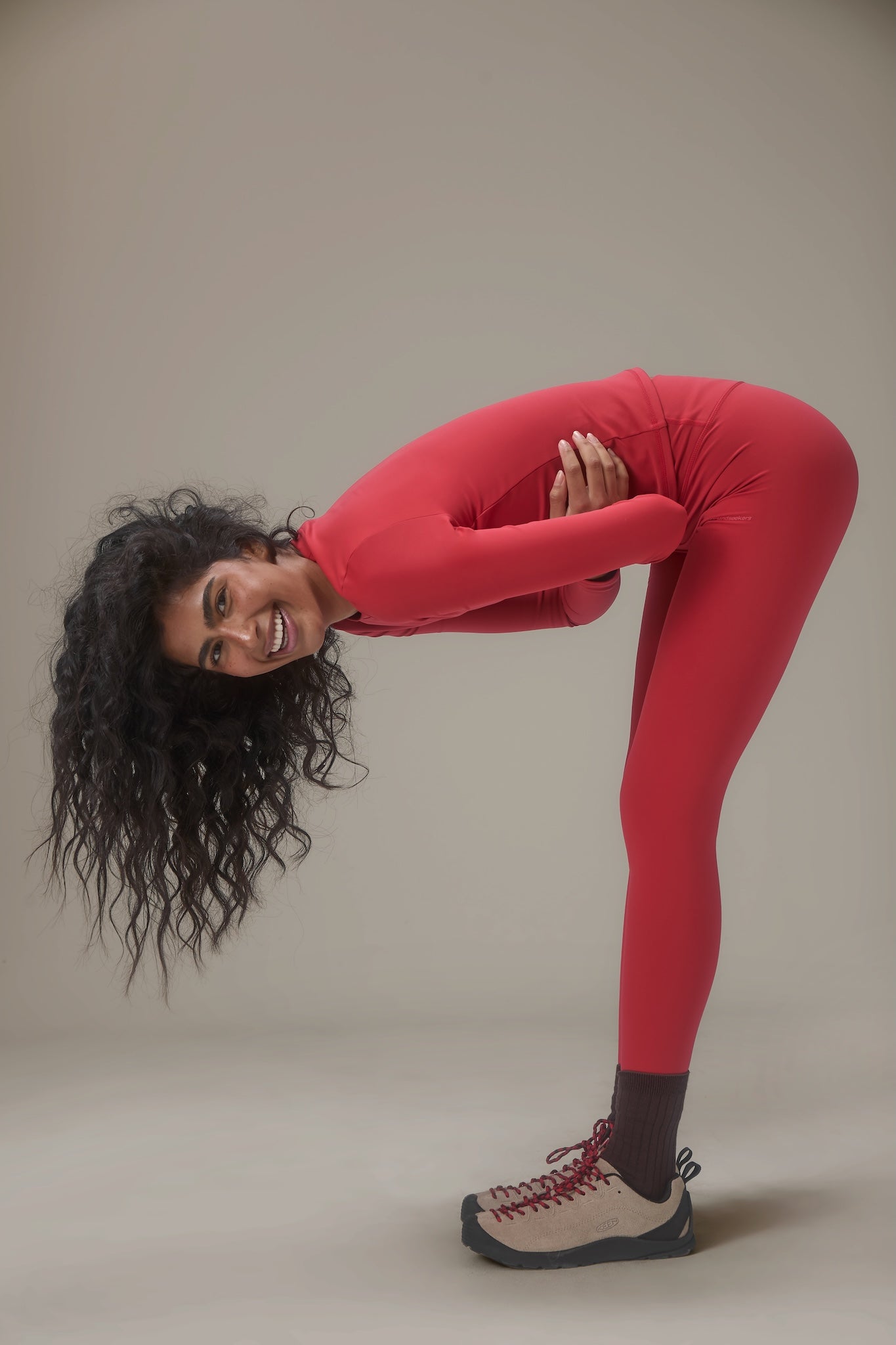 Soft Active Leggings in Red - image 5