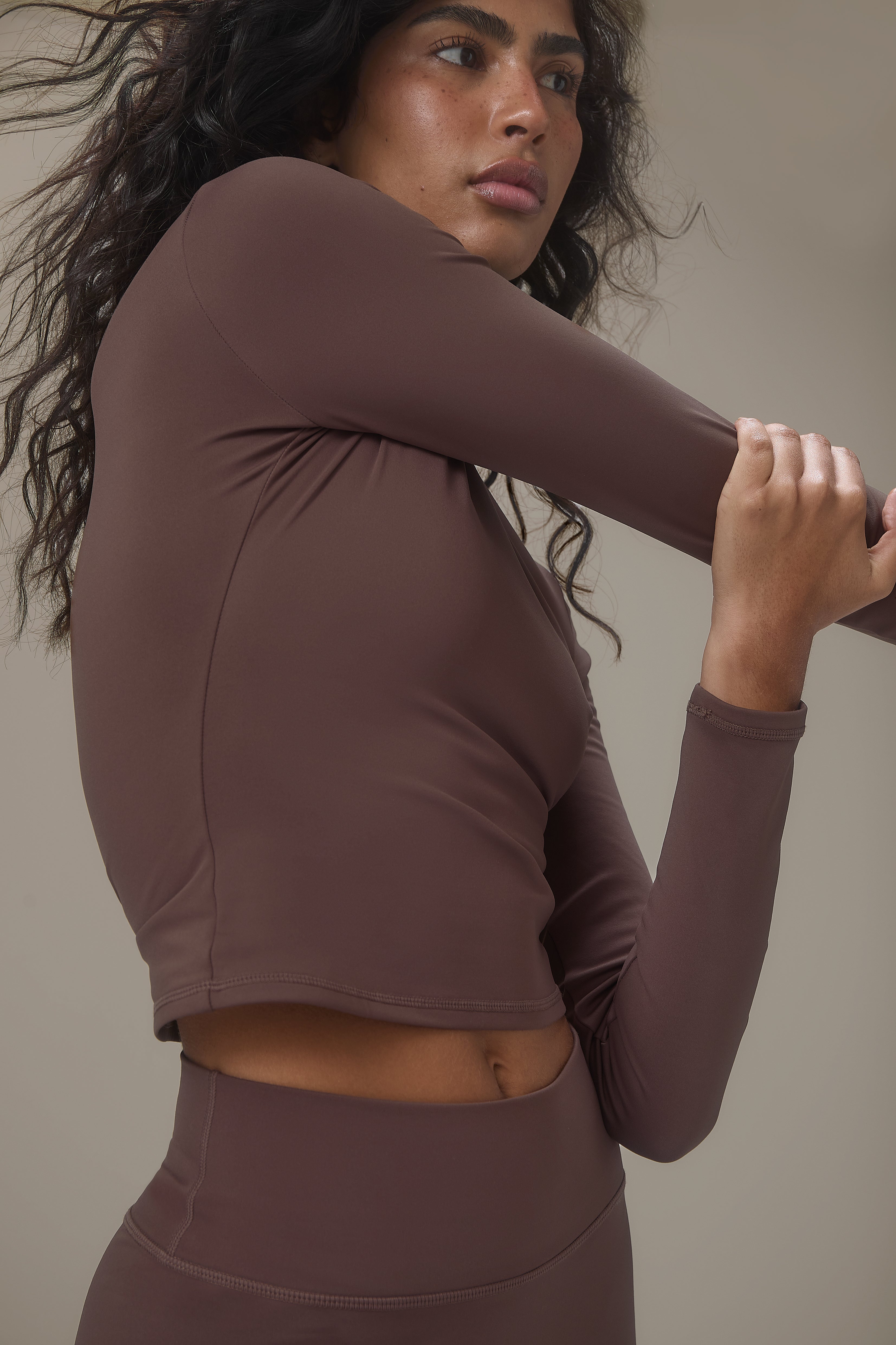 Soft Active Long Sleeve in Brown - image 2