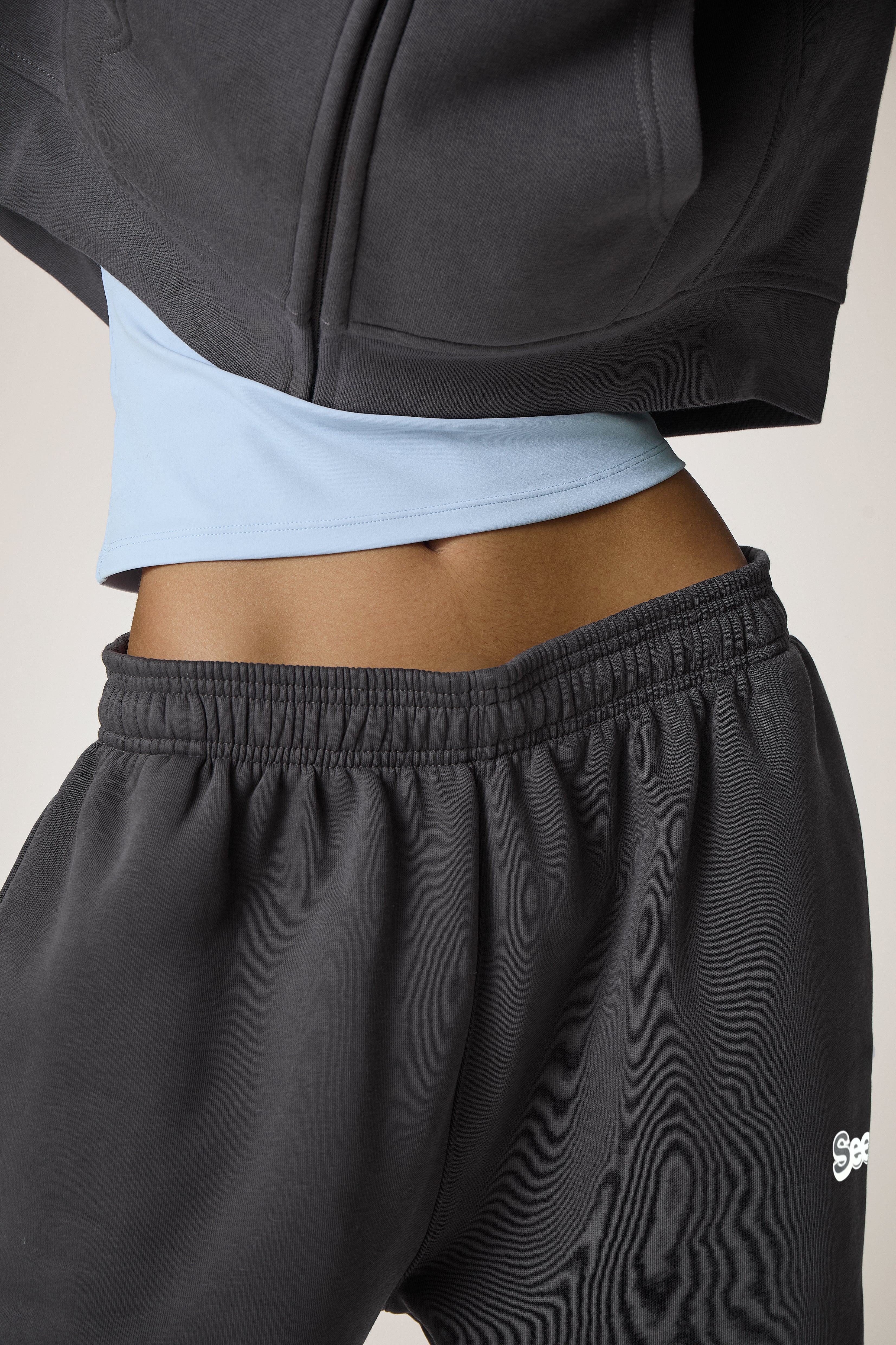 Sports Wide Leg Sweatpants in Charcoal - image 3