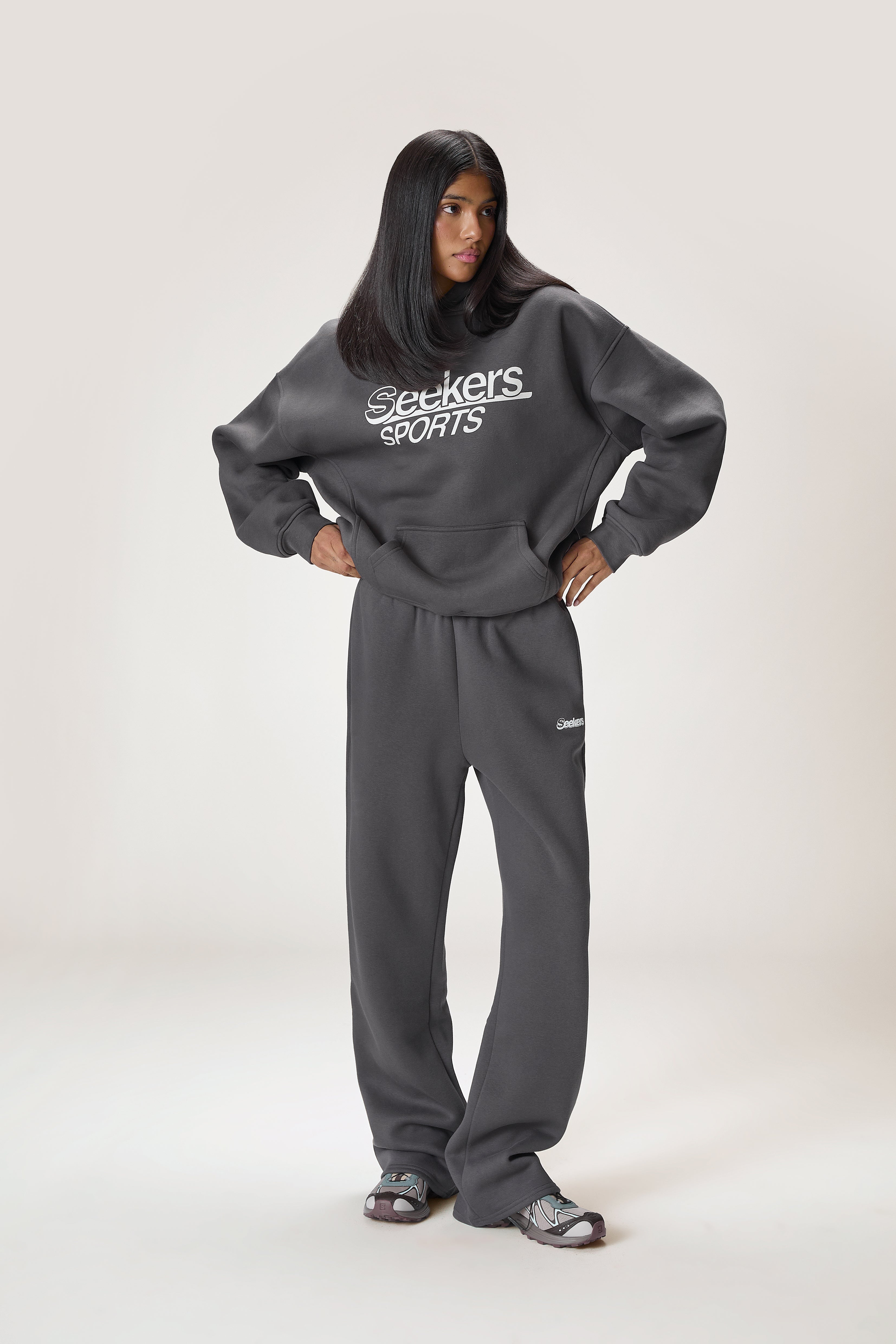 Sports Hoodie in Charcoal
