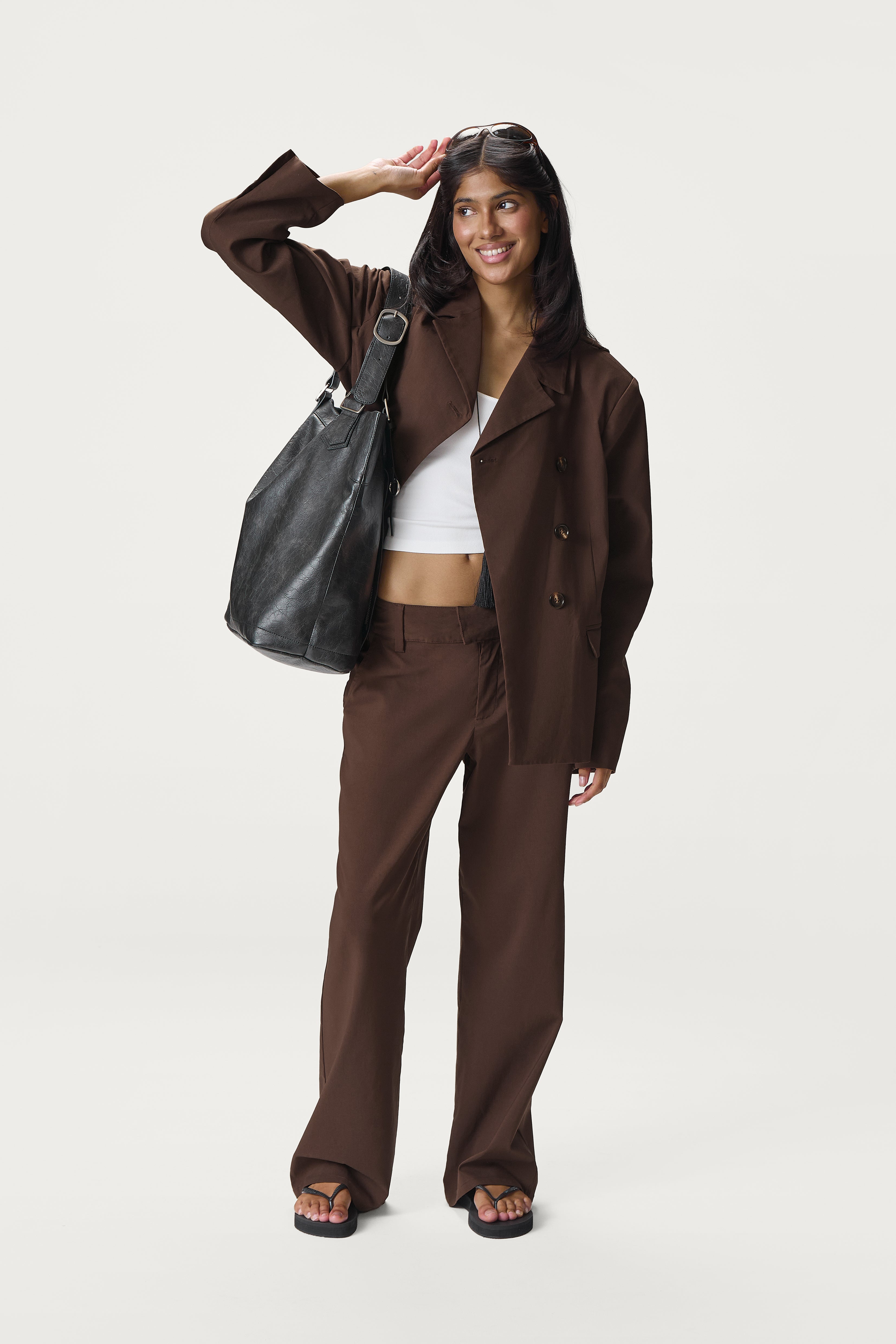Fargo Straight Leg Trousers in Brown - image 3