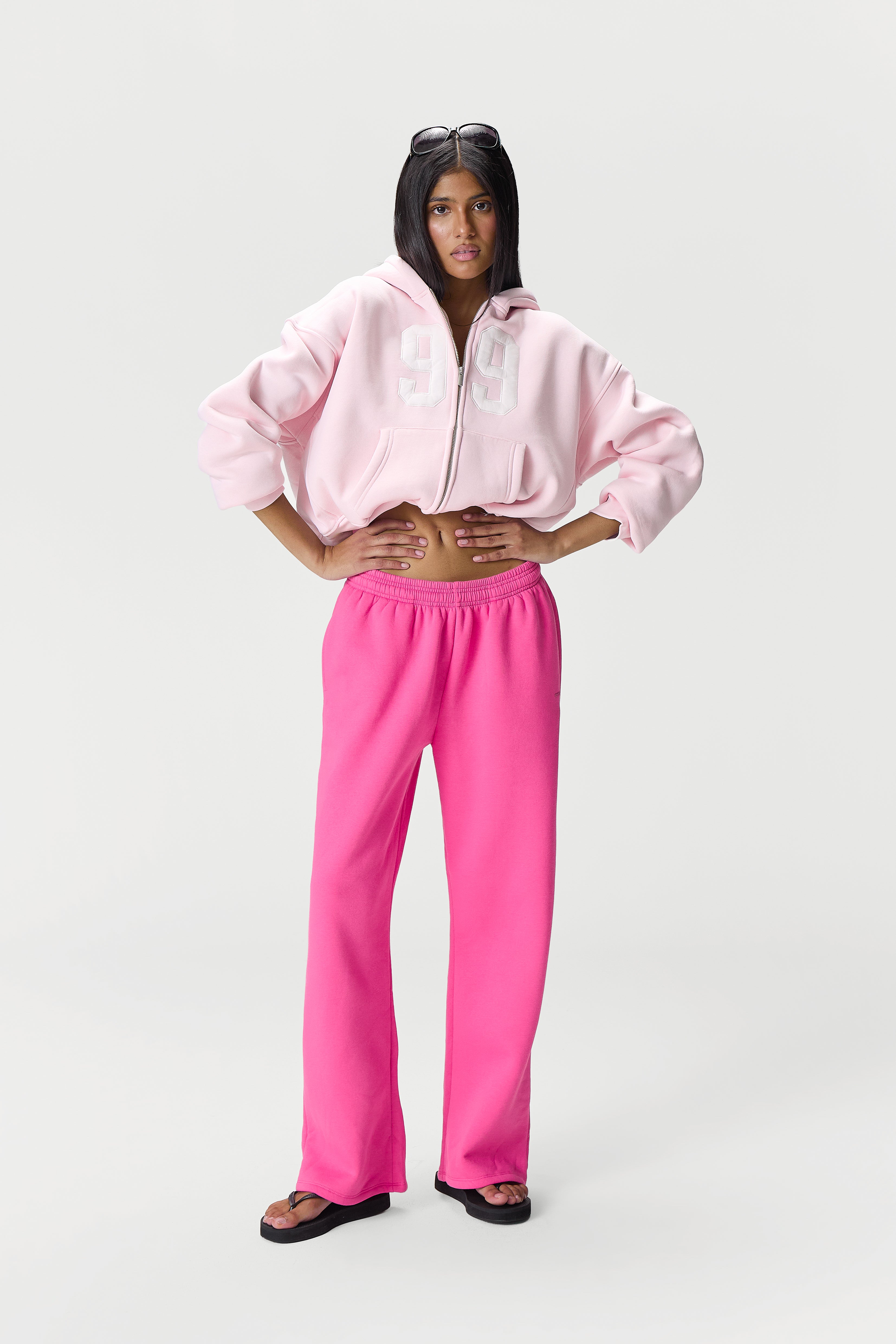 99 Shrunken Zip Hoodie in Bunny - image 3