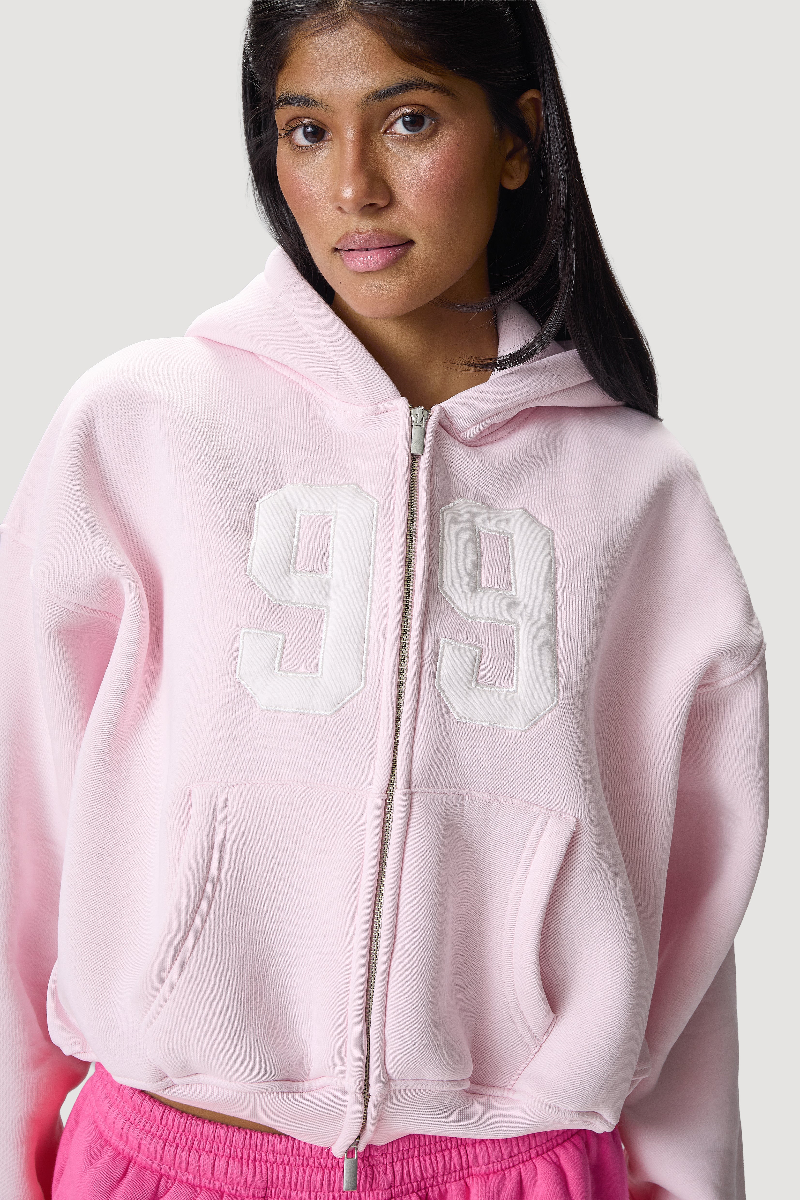 99 Shrunken Zip Hoodie in Bunny - image 2