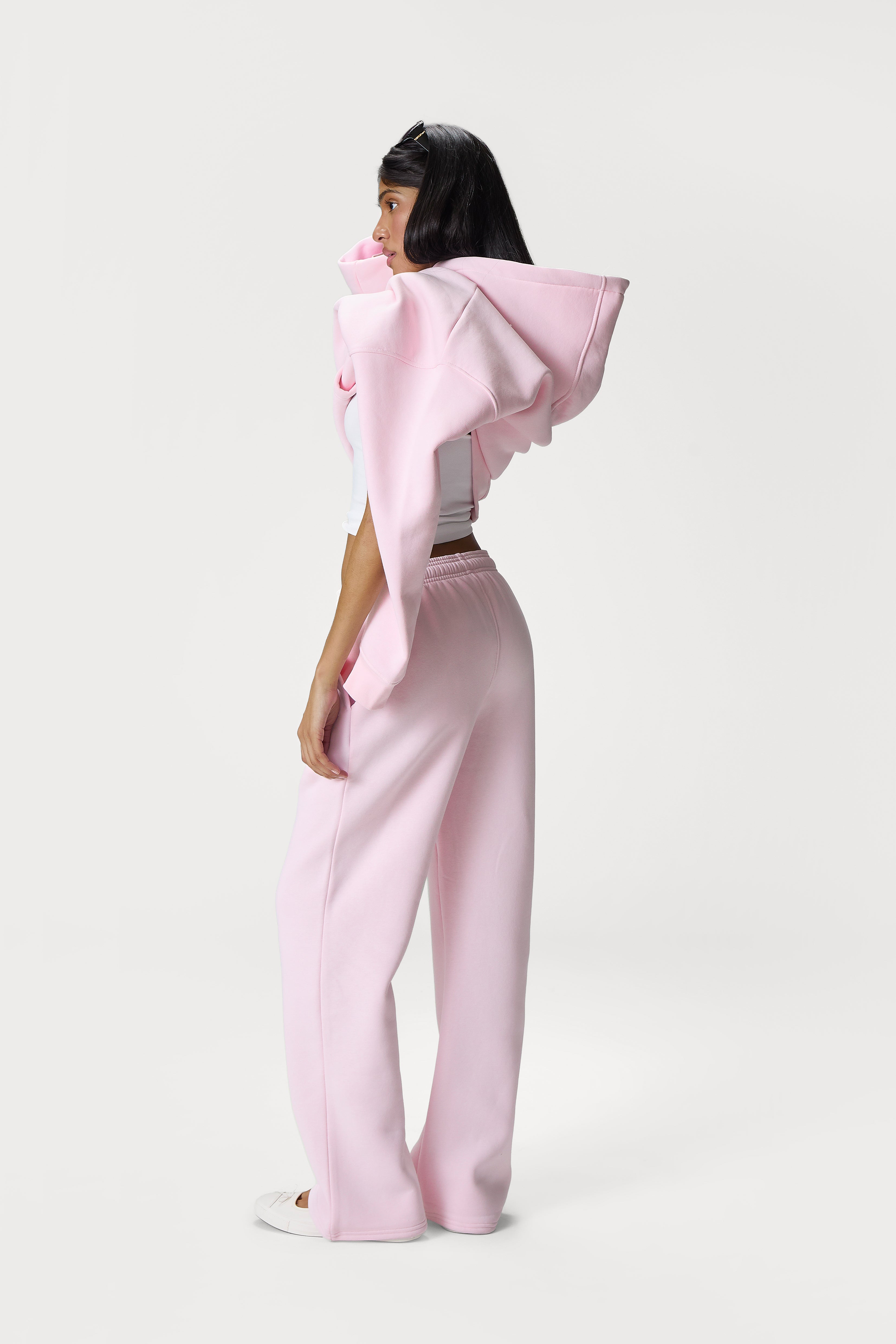 Trademark Wide Leg Sweatpants in Bunny - image 3
