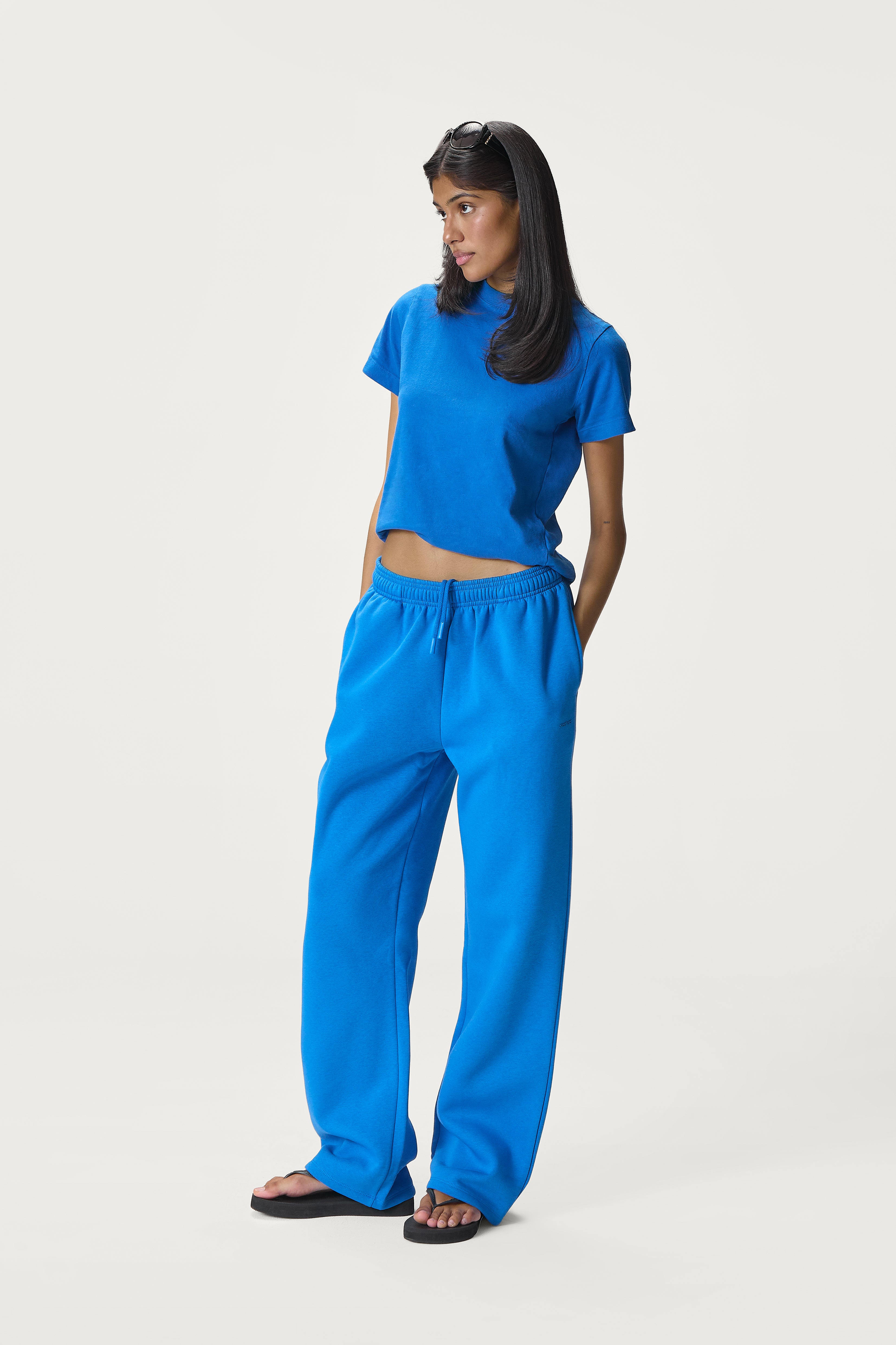 Classic Wide Leg Sweatpants in Bluebird - image 3