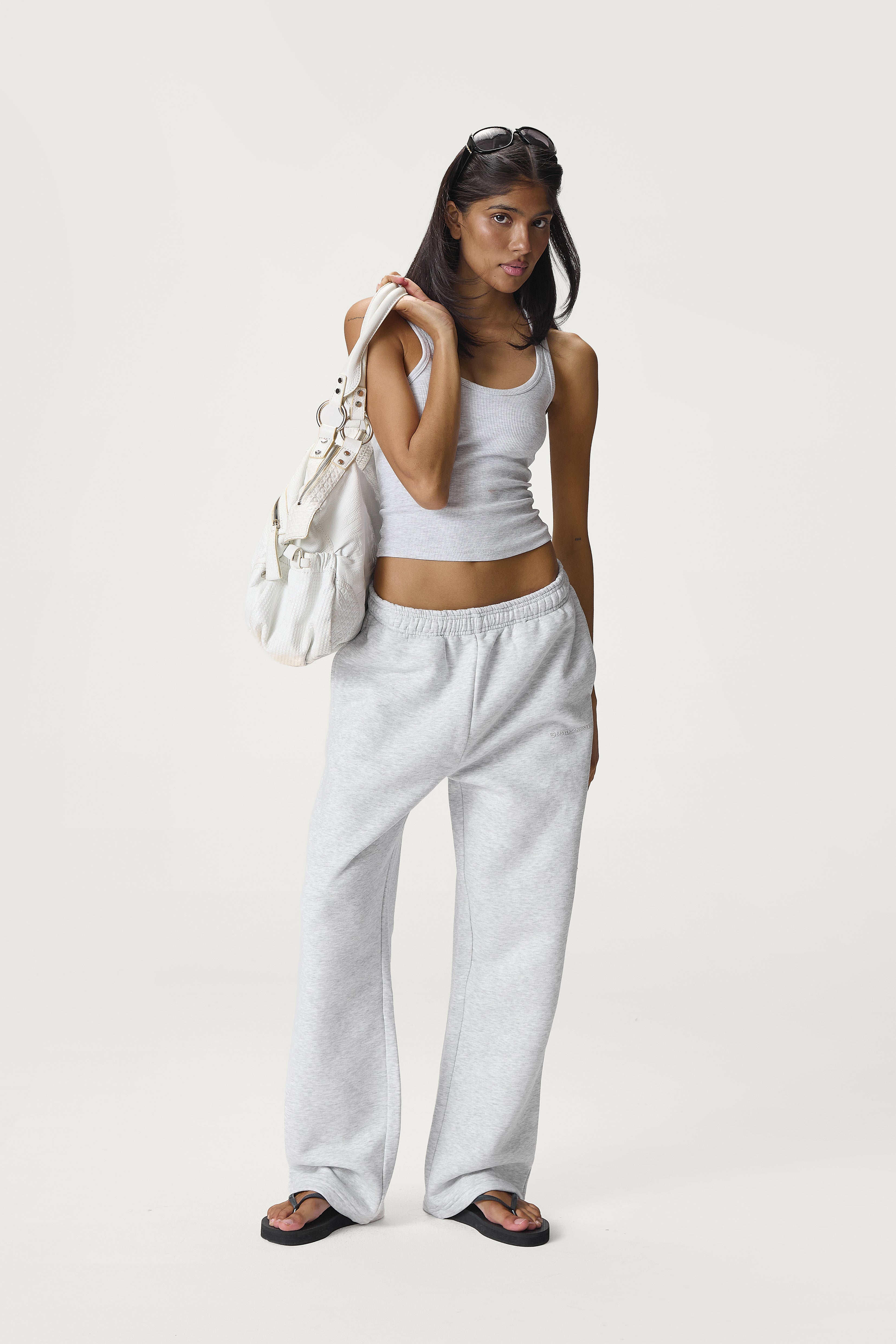 Trademark Wide Leg Sweatpants in Passive - image 4
