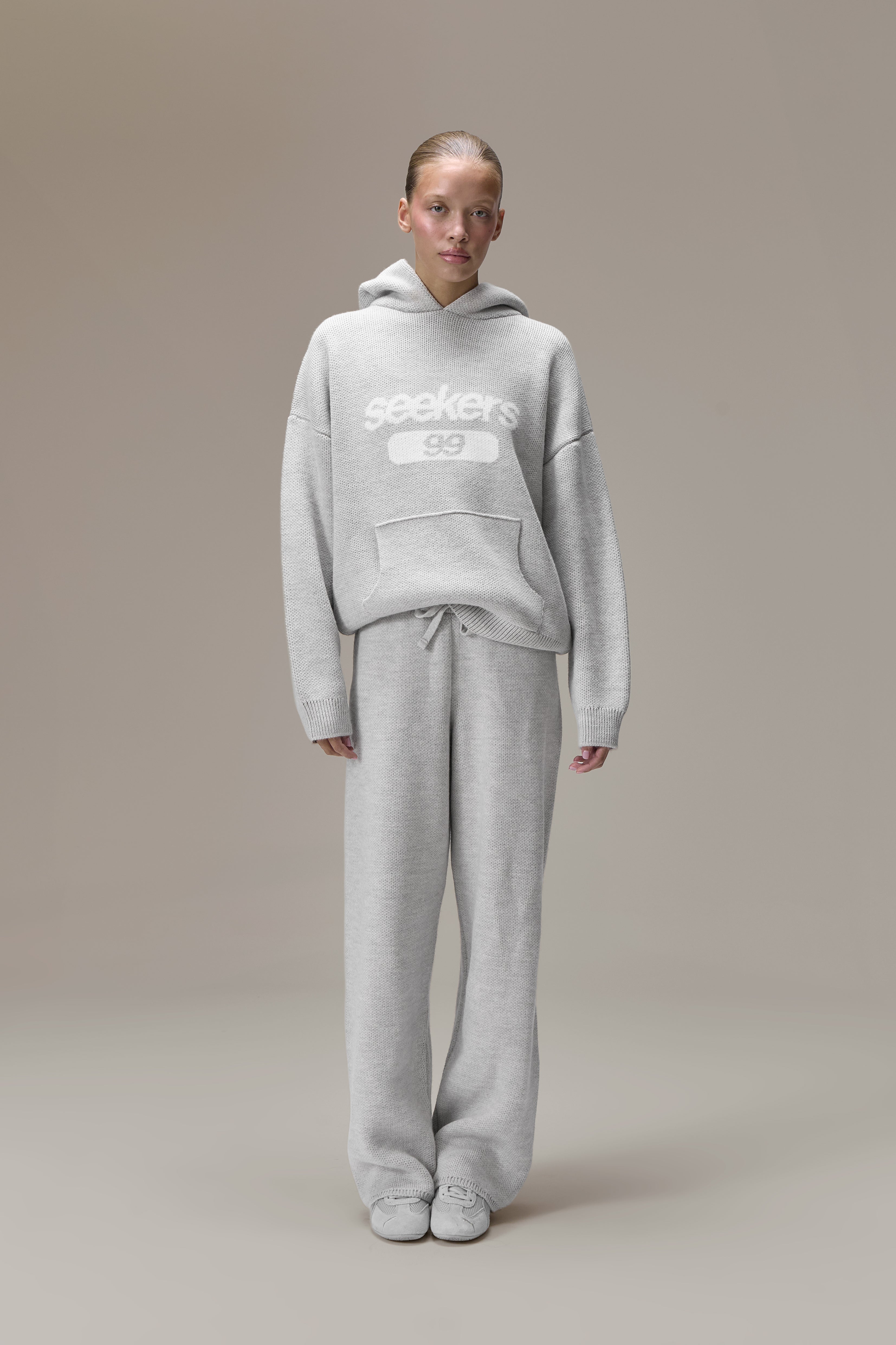 Knit Pants in Soft Grey - image 4