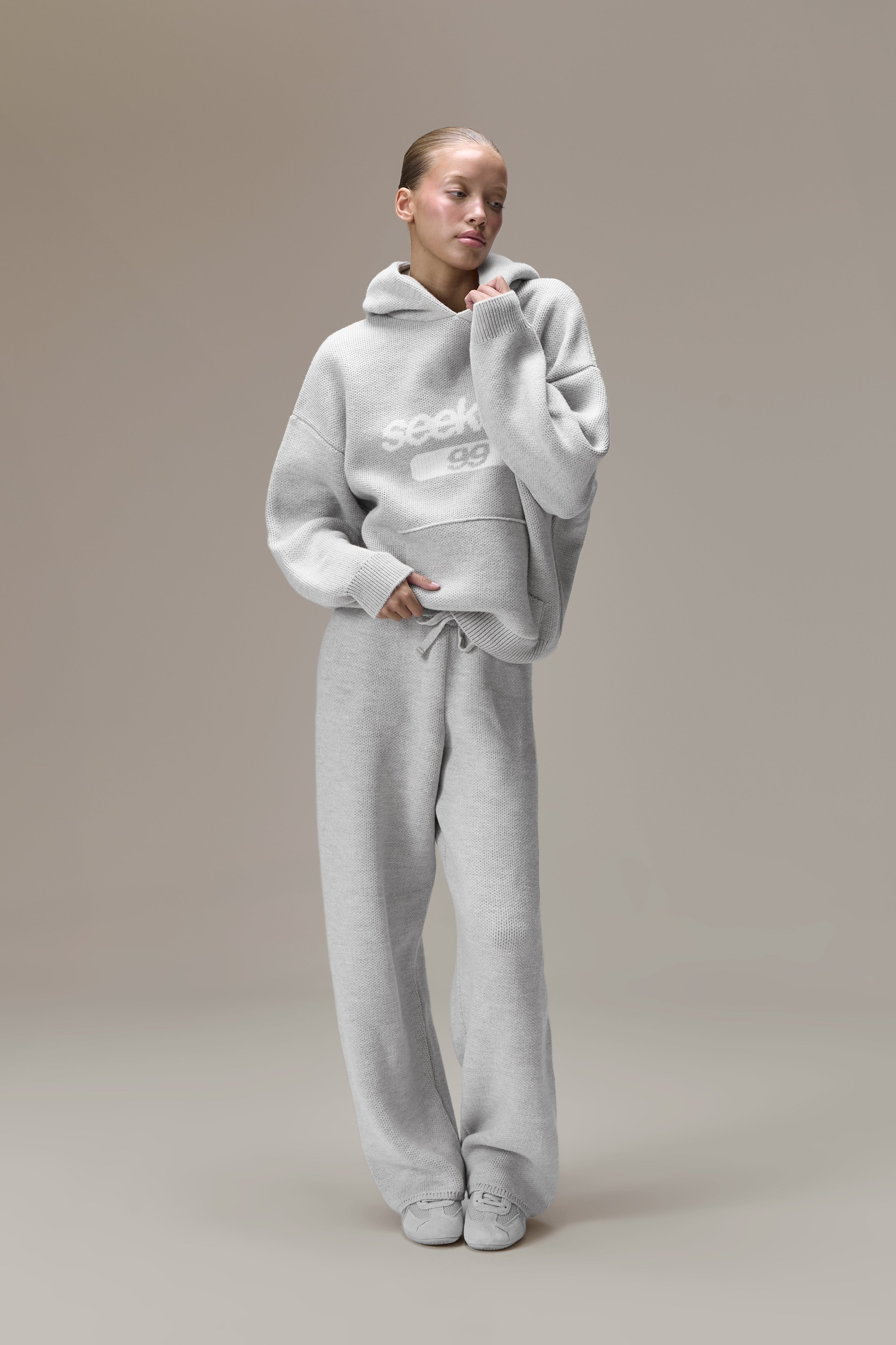 Knit Pants in Soft Grey - image 5