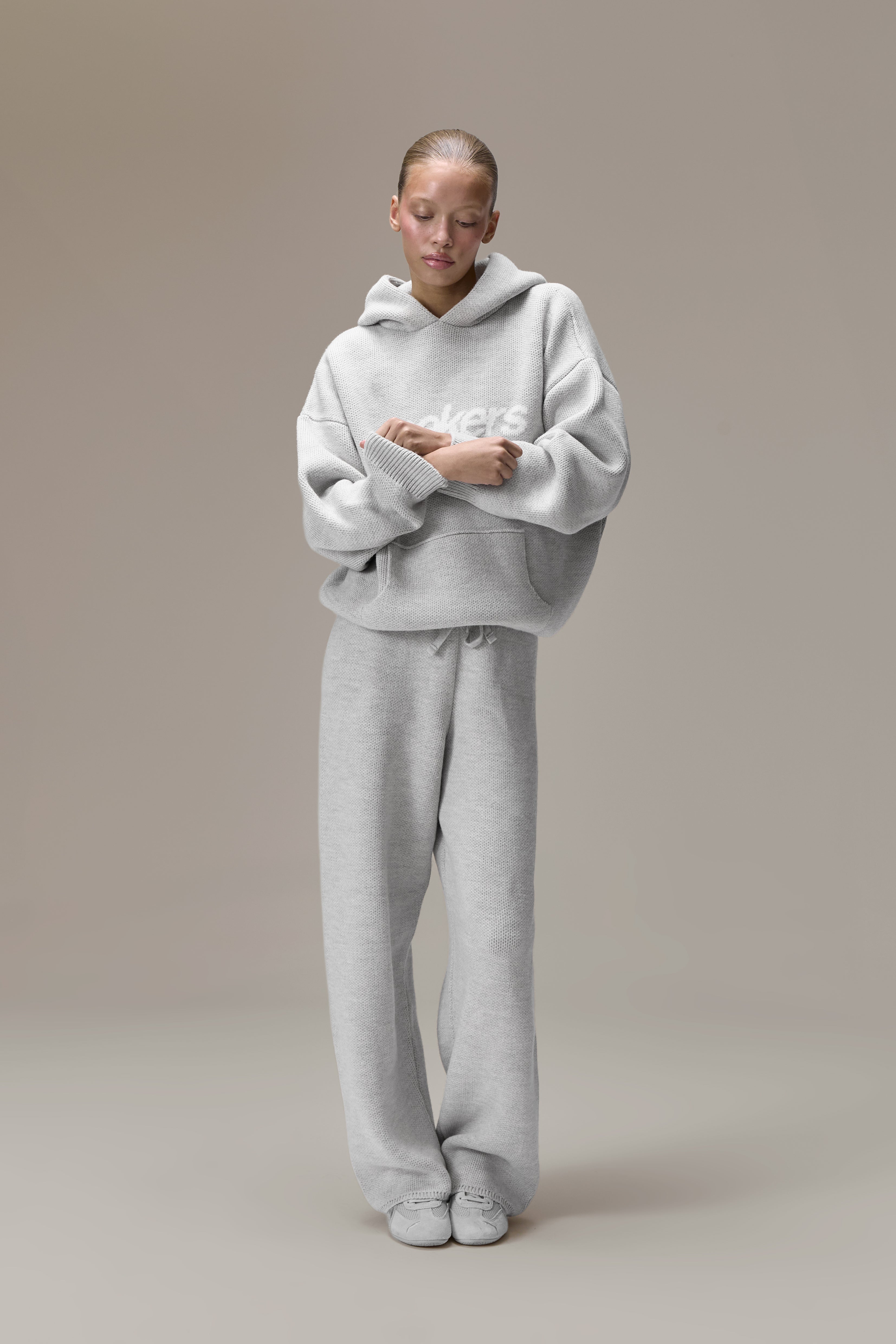 Knit Pants in Soft Grey