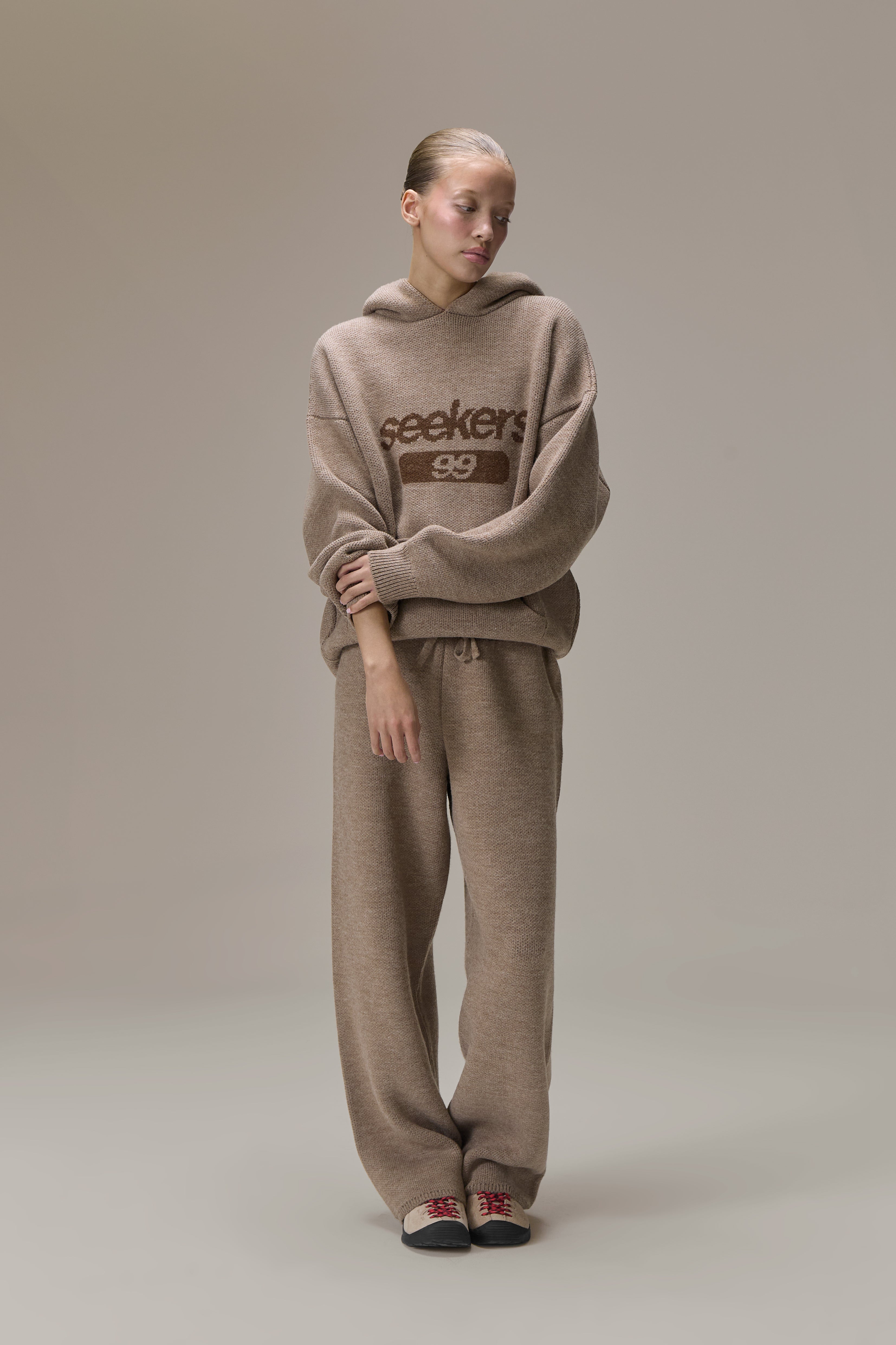 Knit Pants in Soft Brown - image 4