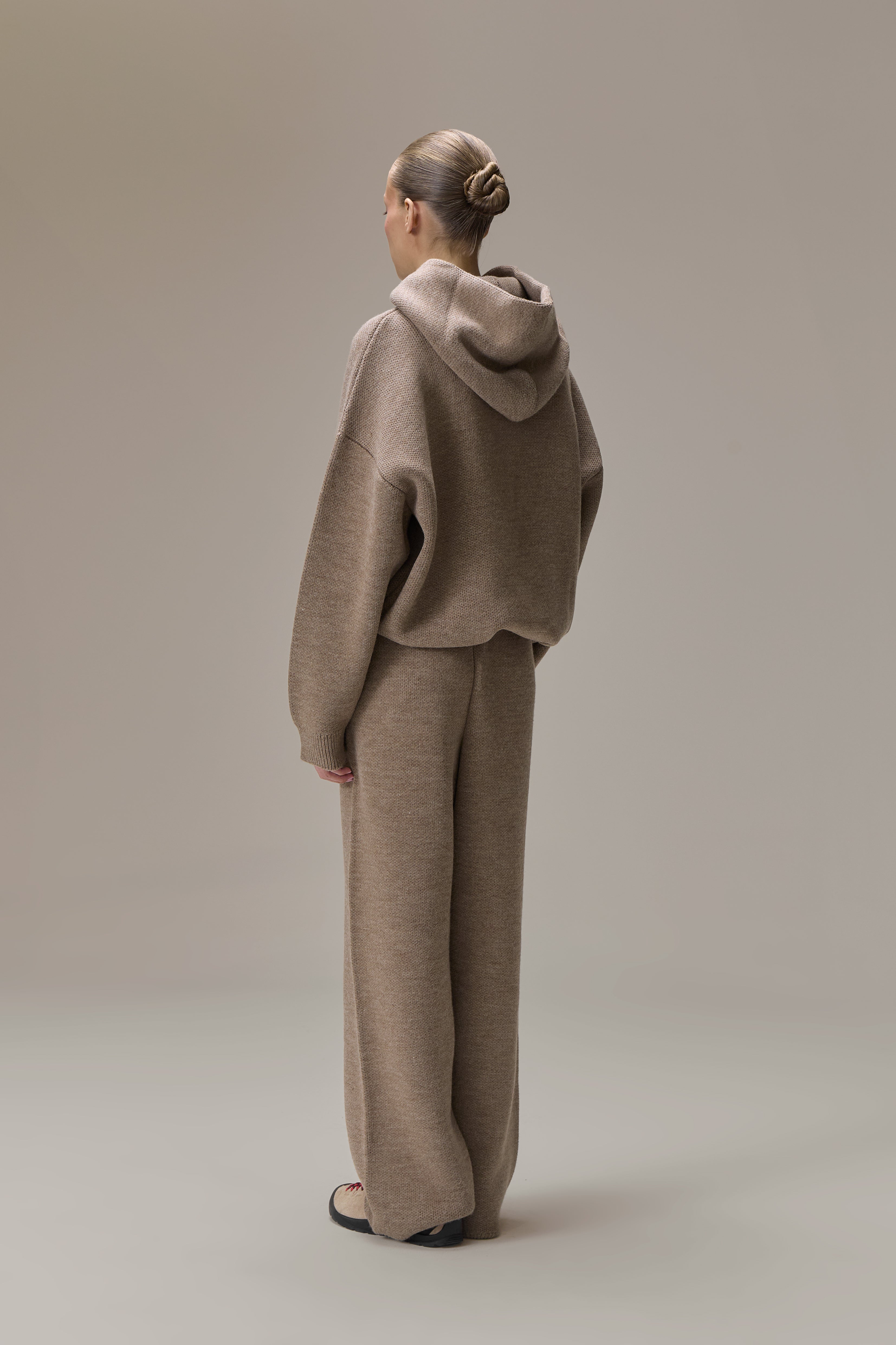 99 Knit Hoodie in Soft Brown - image 2