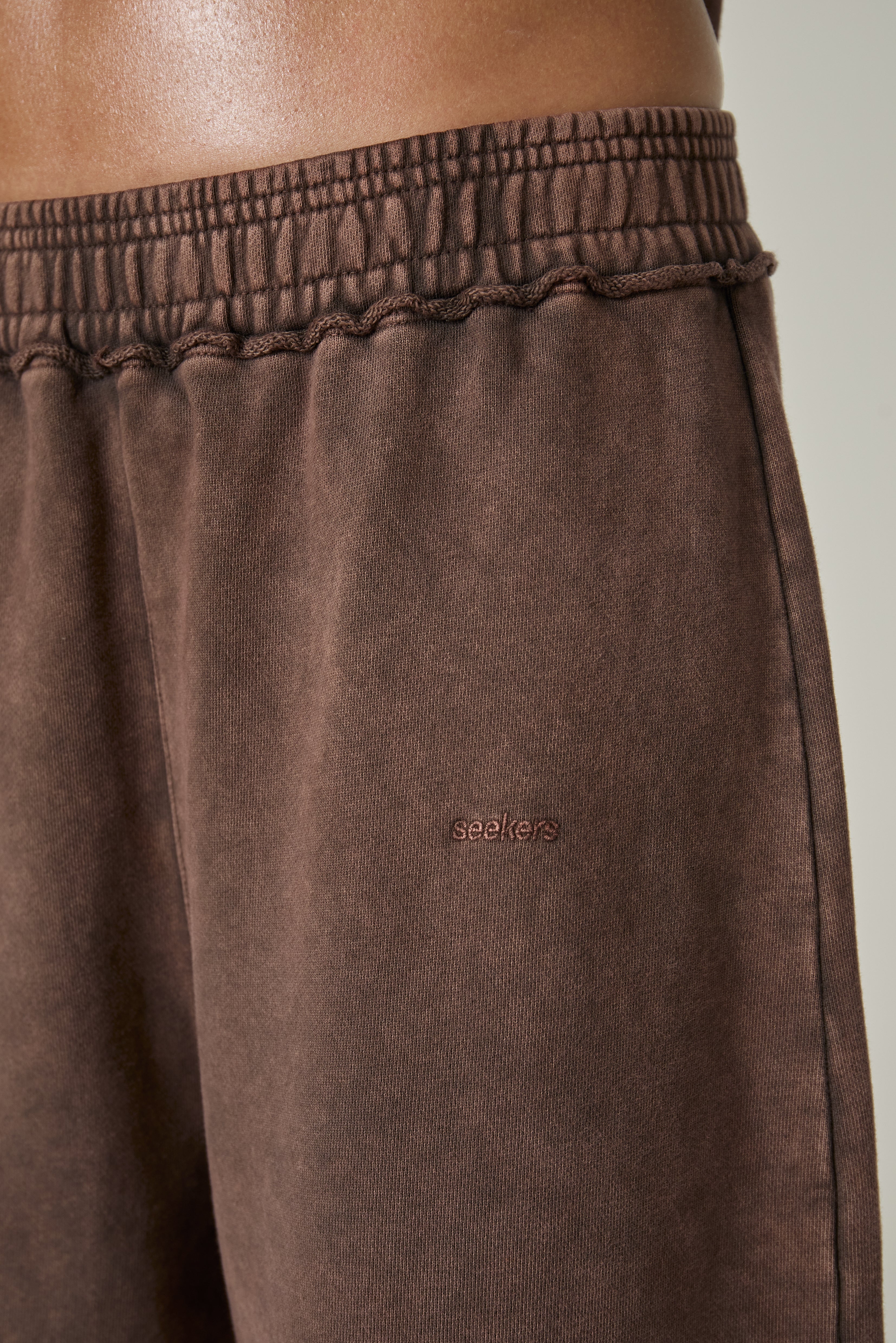 Slouch Wide Leg Sweatpants in Brown - image 5