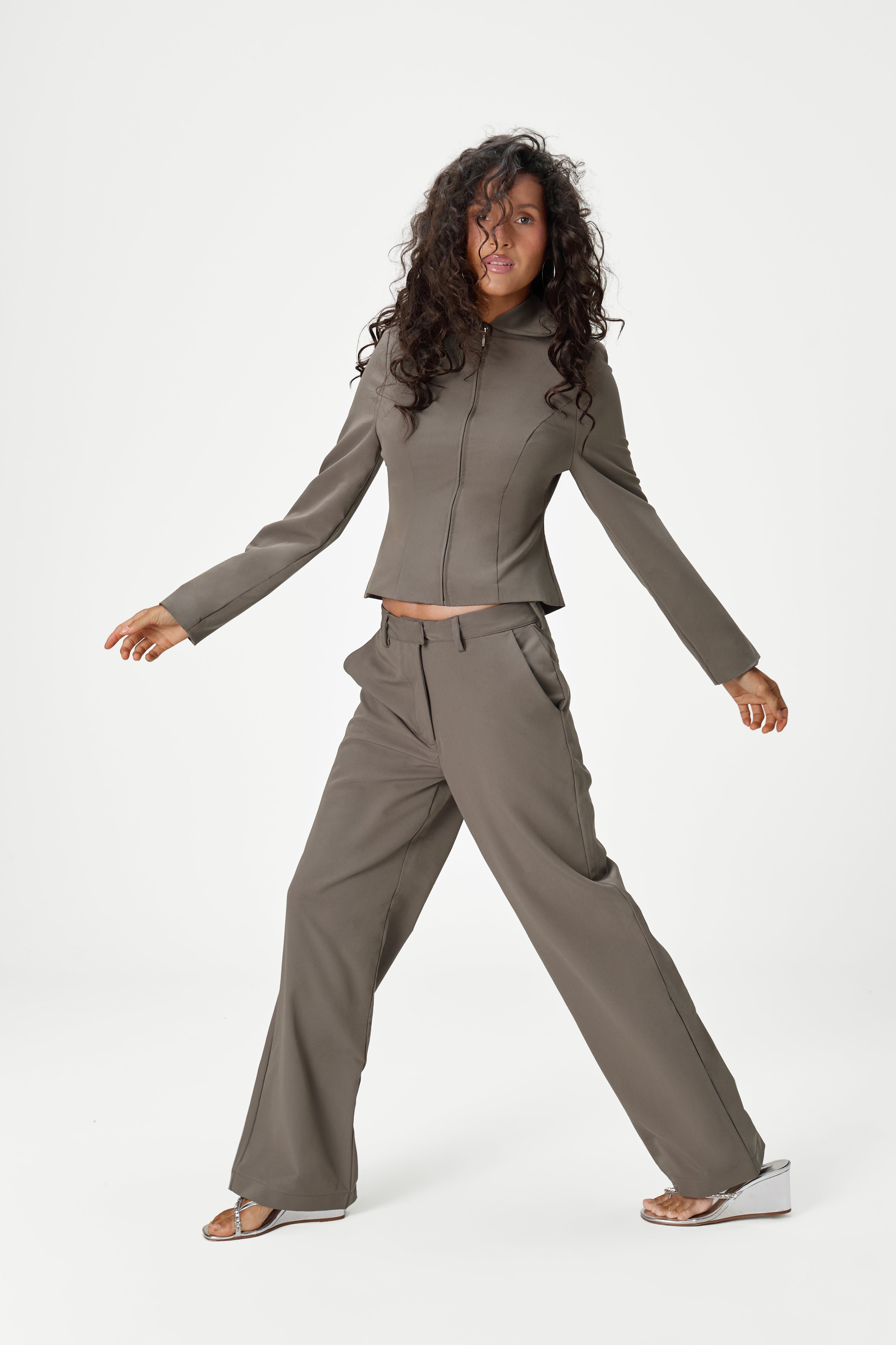 Pauley Fitted Zip Blazer - image 4