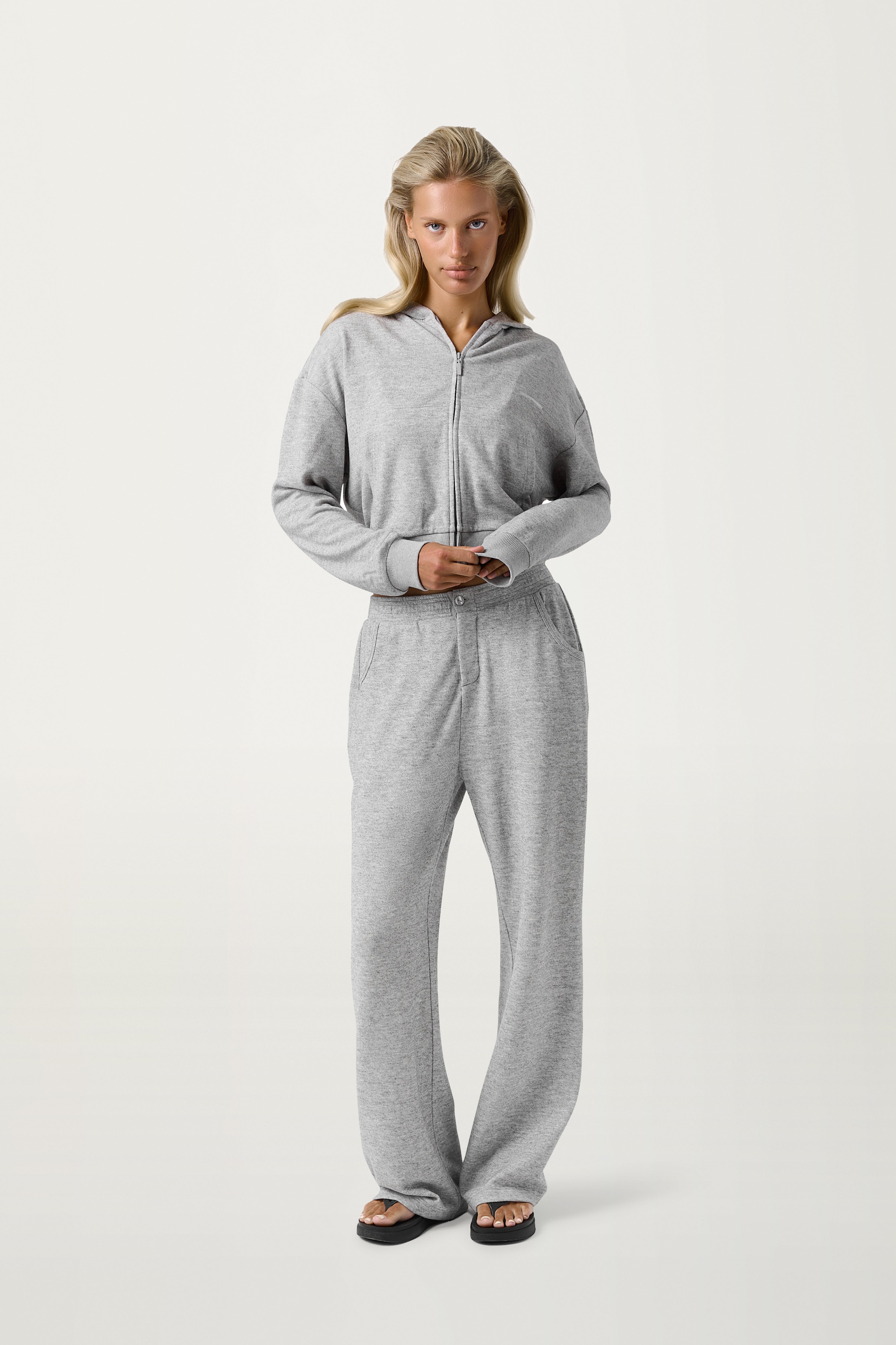 Slacks Soft Zip Up in Light Grey - image 4