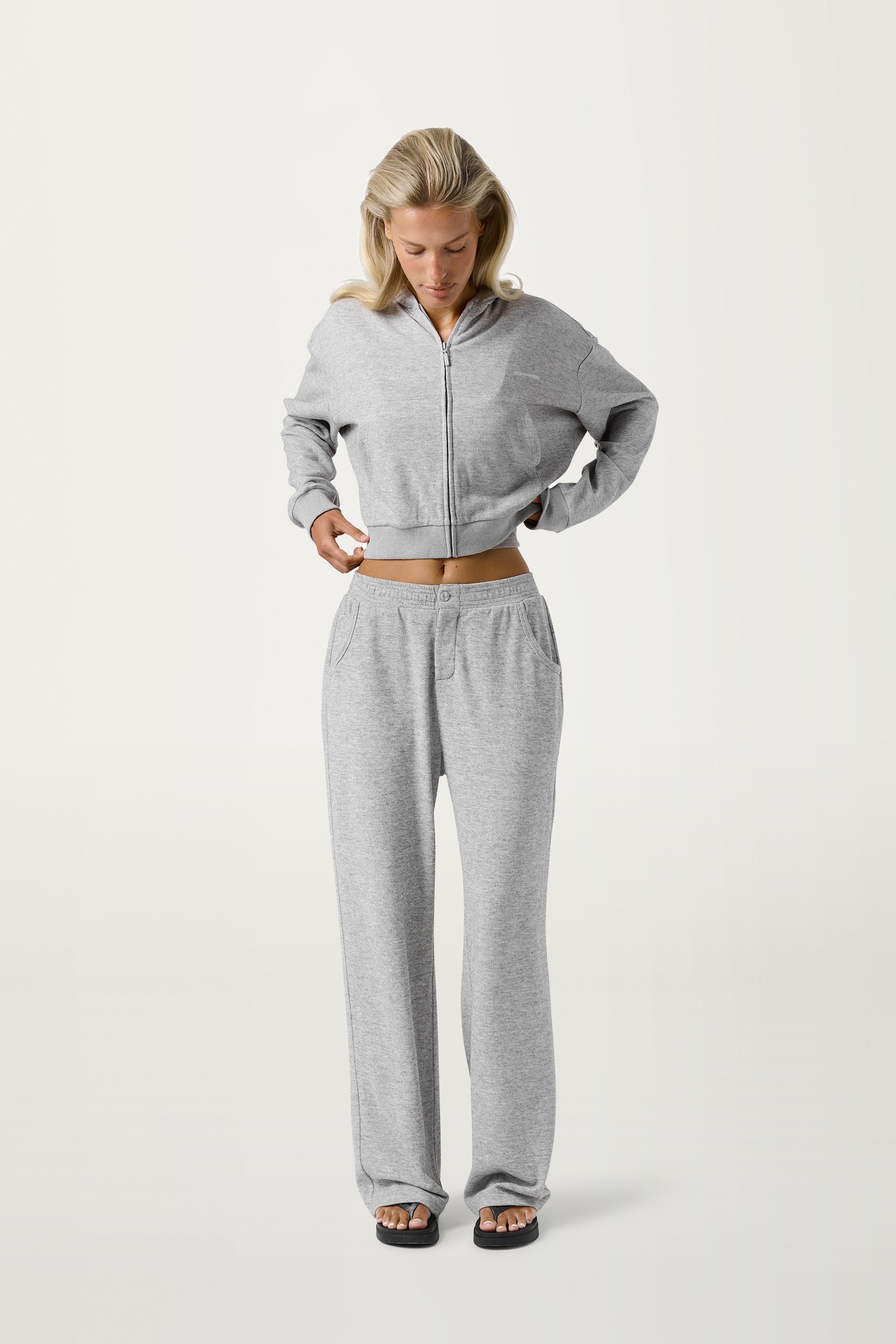 Slacks Soft Zip Up in Light Grey - image 6