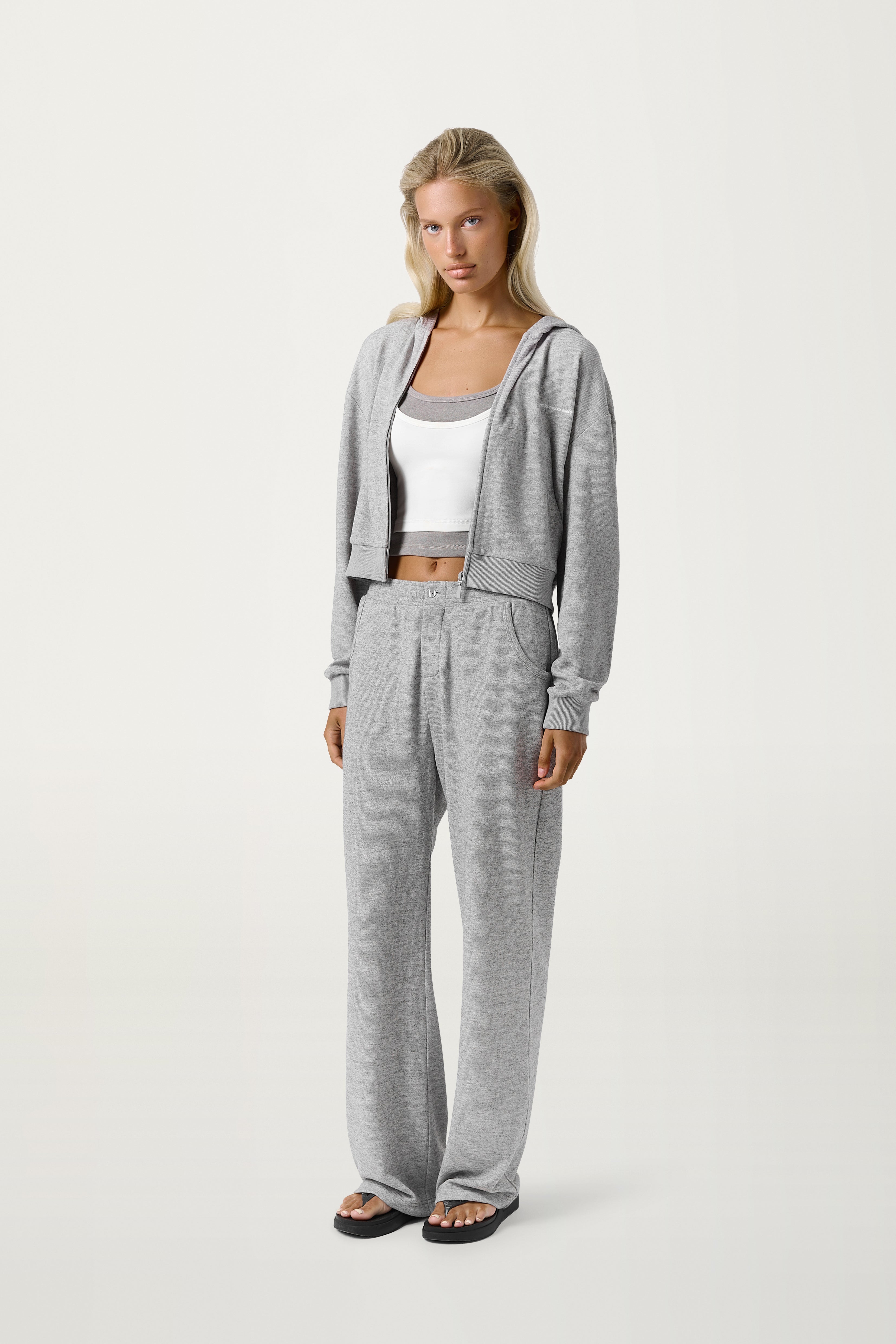 Slacks Soft Zip Up in Light Grey - image 7