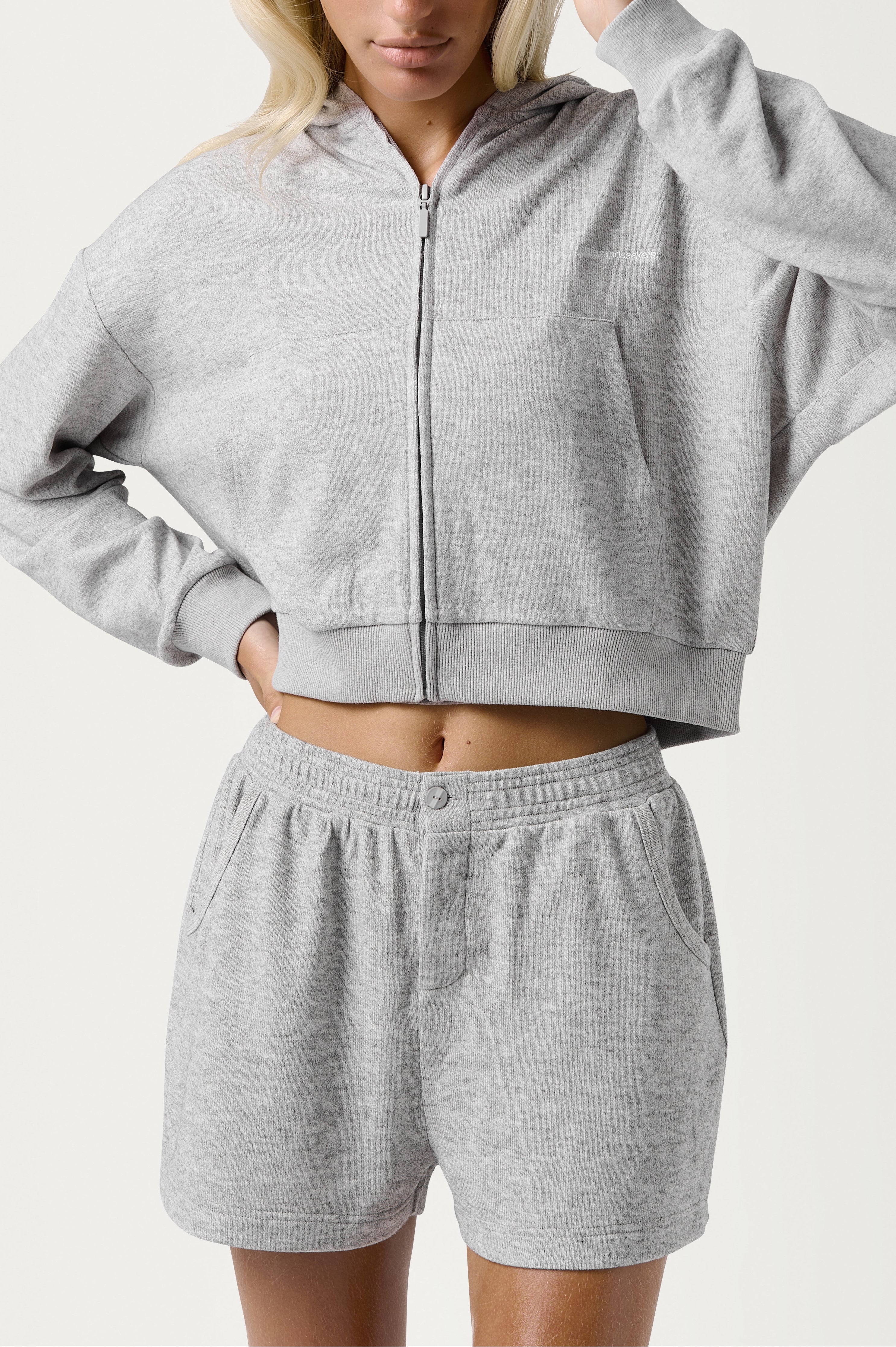 Slacks Soft Short in Light Grey