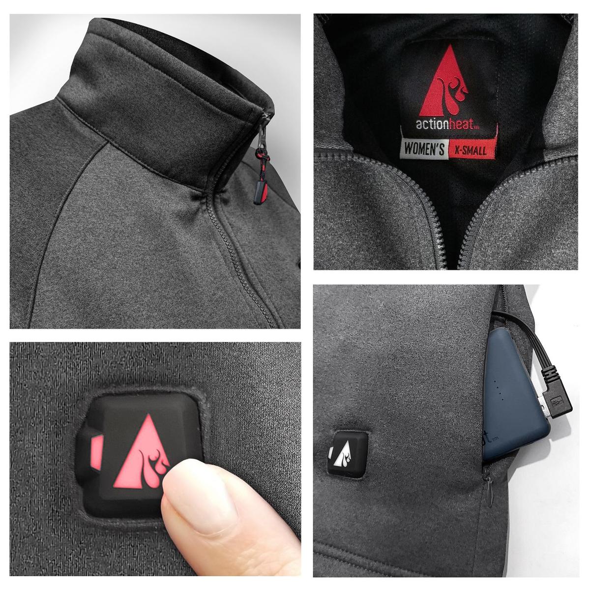 Heatrea 5V Men's 1/2 Zip Pullover Battery Heated Shirt