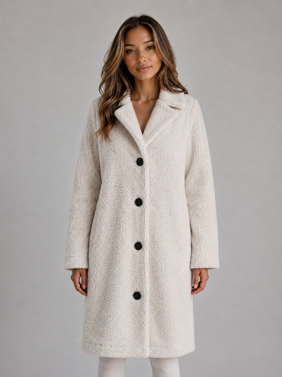 Women's Long Teddy Fleece Coat - product image 1