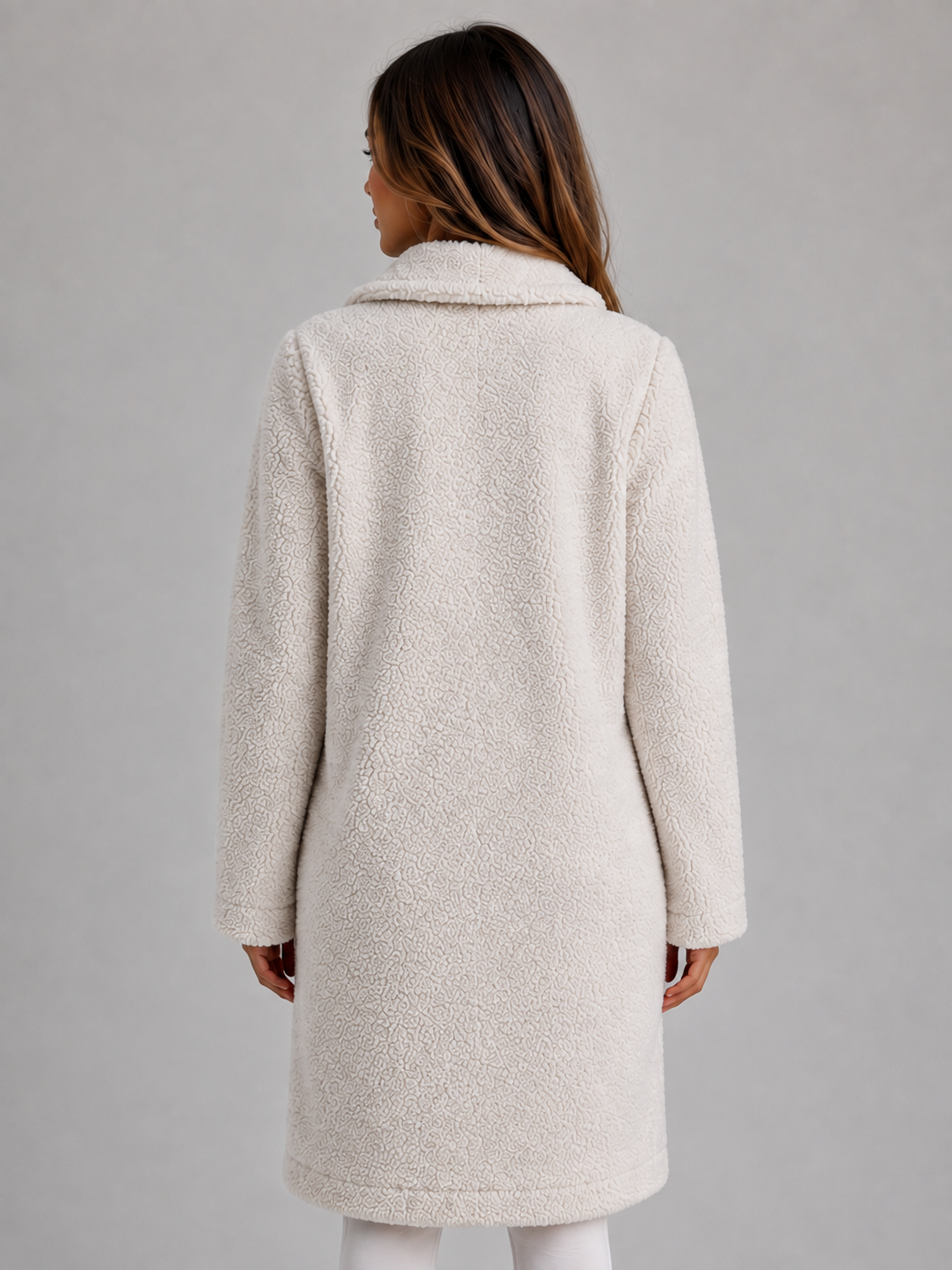Women's Long Teddy Fleece Coat - product image 2