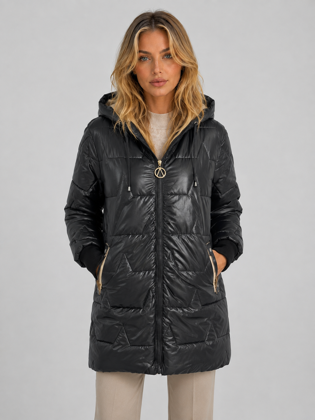 Women's Longline Hooded Puffer Coat - product image 1