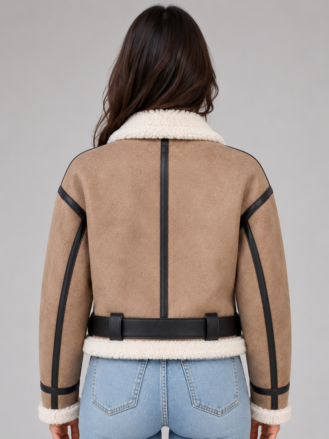 Women's Faux Suede Aviator Jacket - product image 2